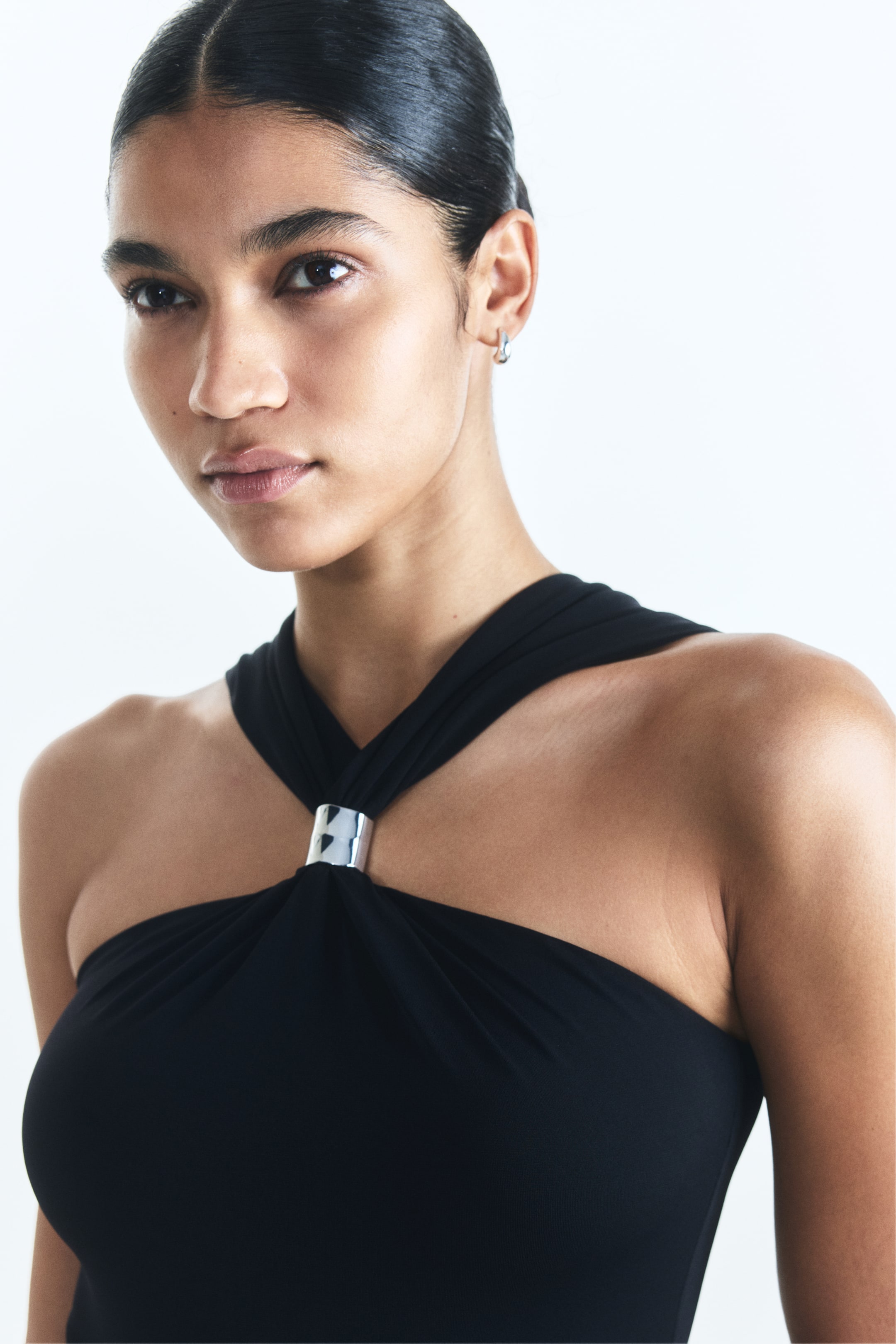 View larger image: Crêpe Bodysuit - Black - Ladies | H&M AU 1