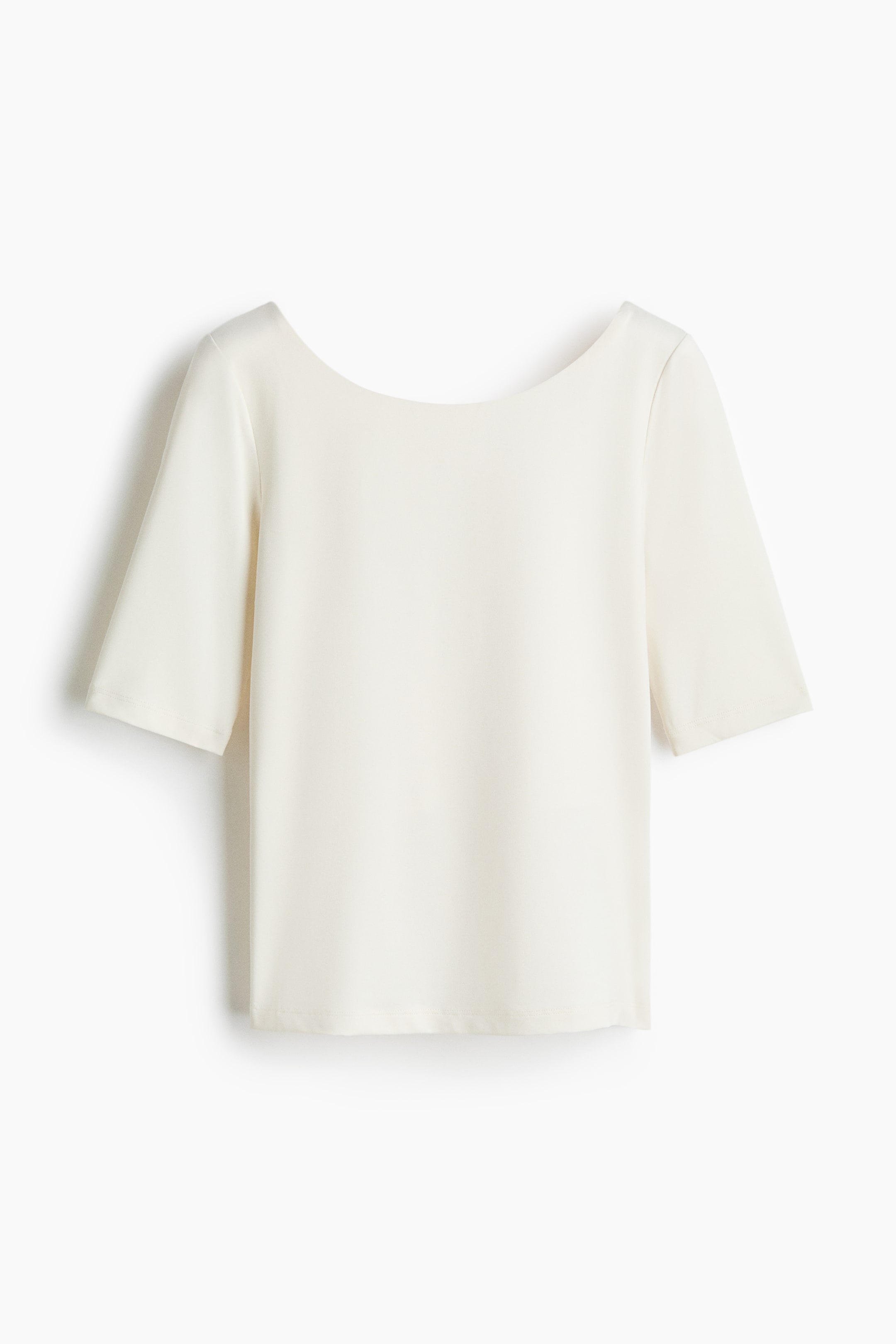 View larger image: Ballerina-neckline top - White - Ladies | H&M IN 1