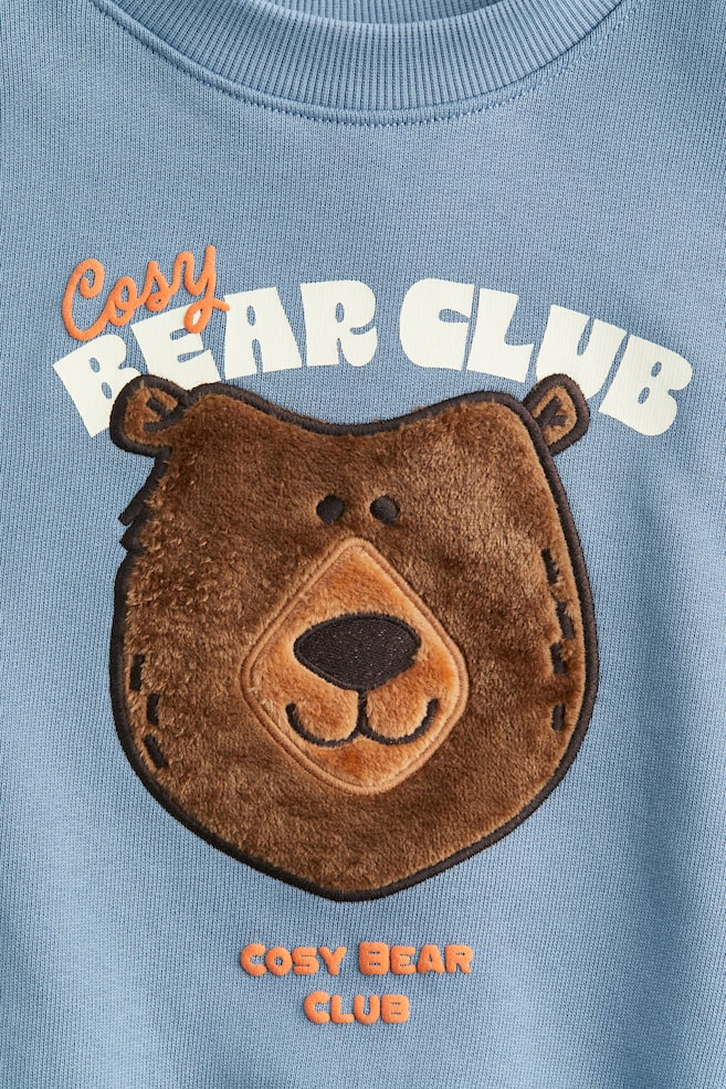 Printed crew-neck sweatshirt - Blue/Cosy Bear Club/Light green/horses/Black/Sports Dept./Light gray melange/Paris/Green/SOHO - 4