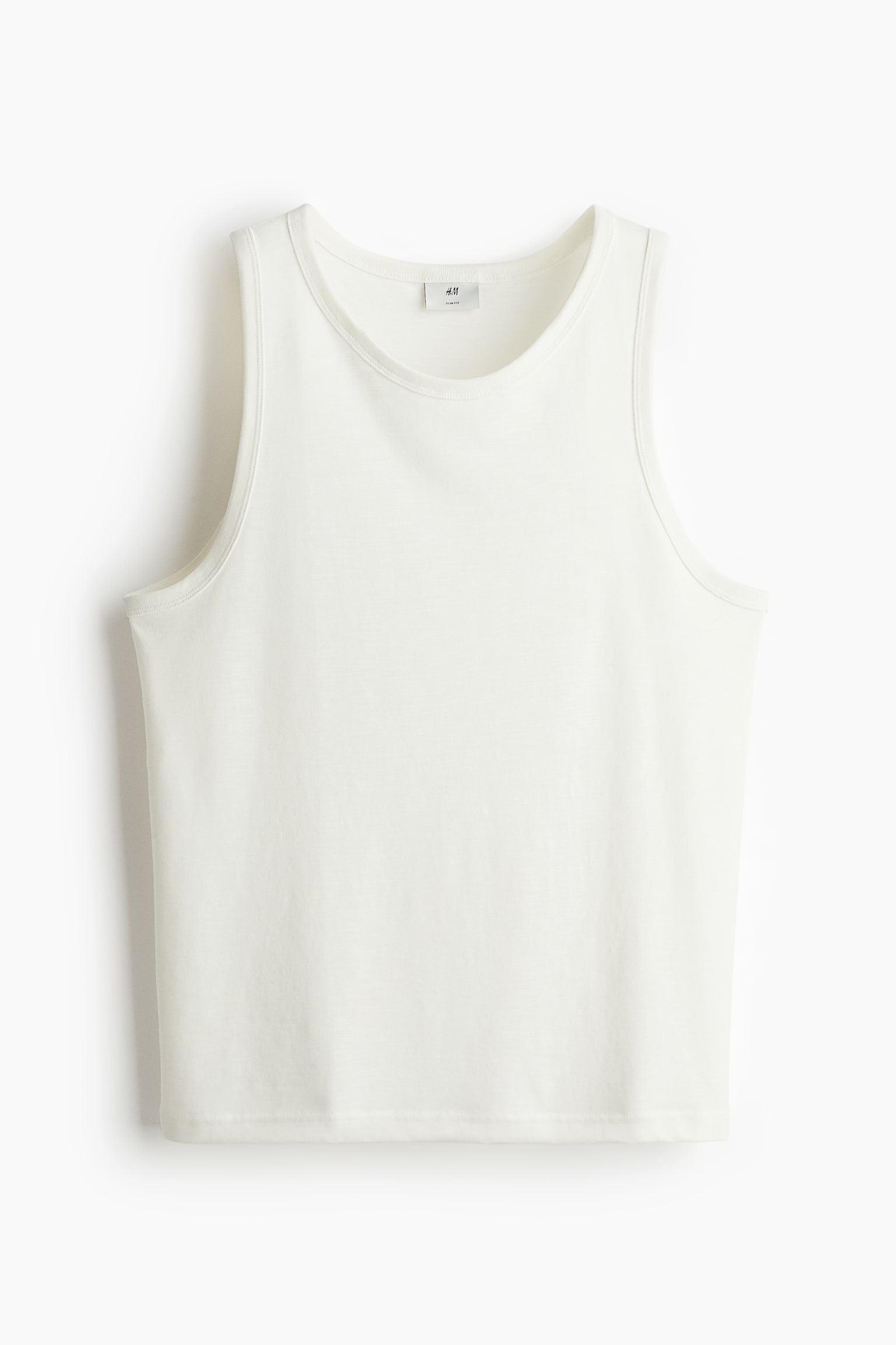 Slim Fit Vest top - White/Navy blue - 2