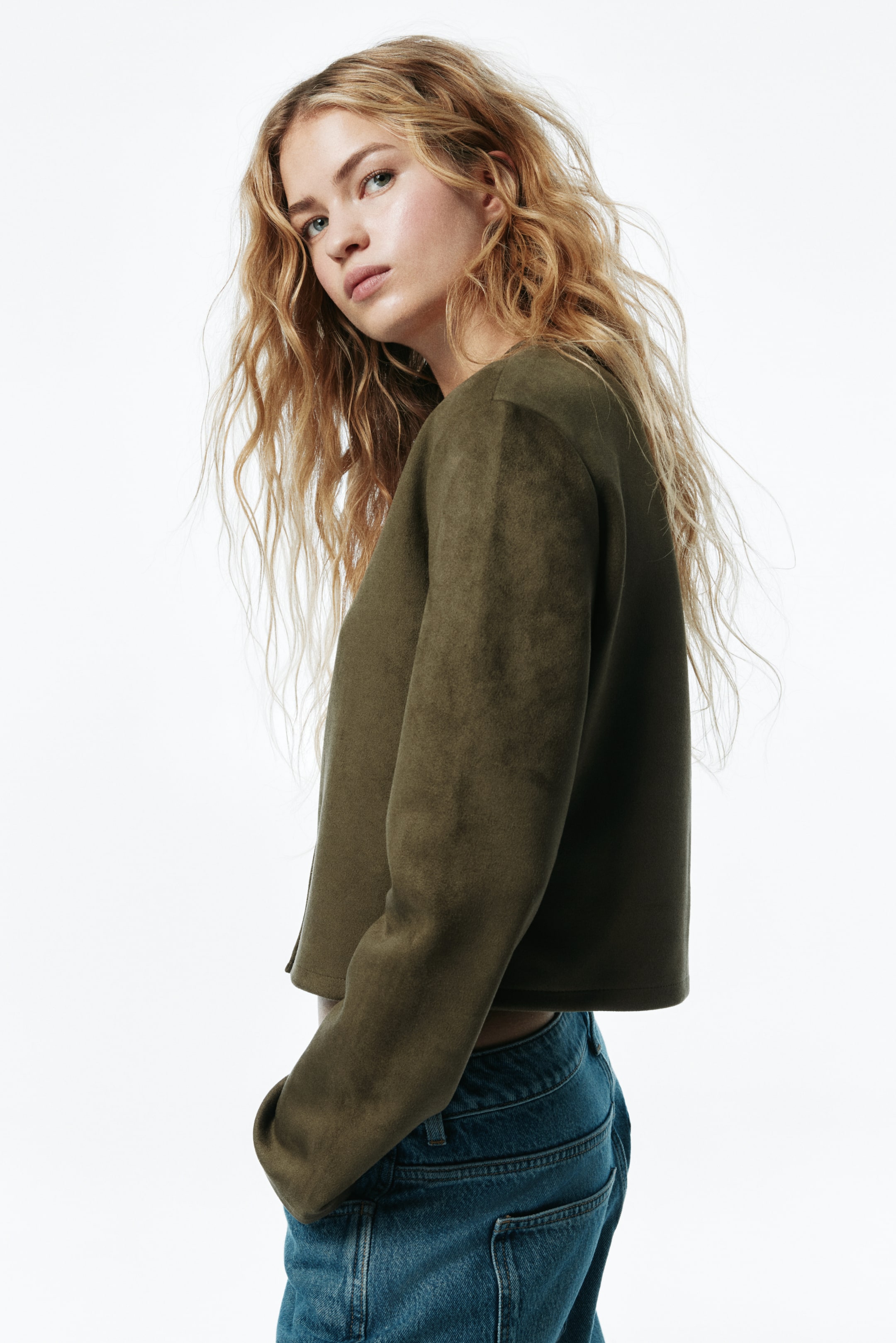 View larger image: Cardigan - Dark khaki green - Ladies | H&M IN 4