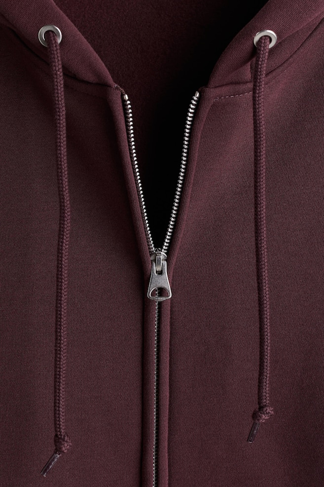 Oversized Fit Hooded Jacket-Burgundy - 3