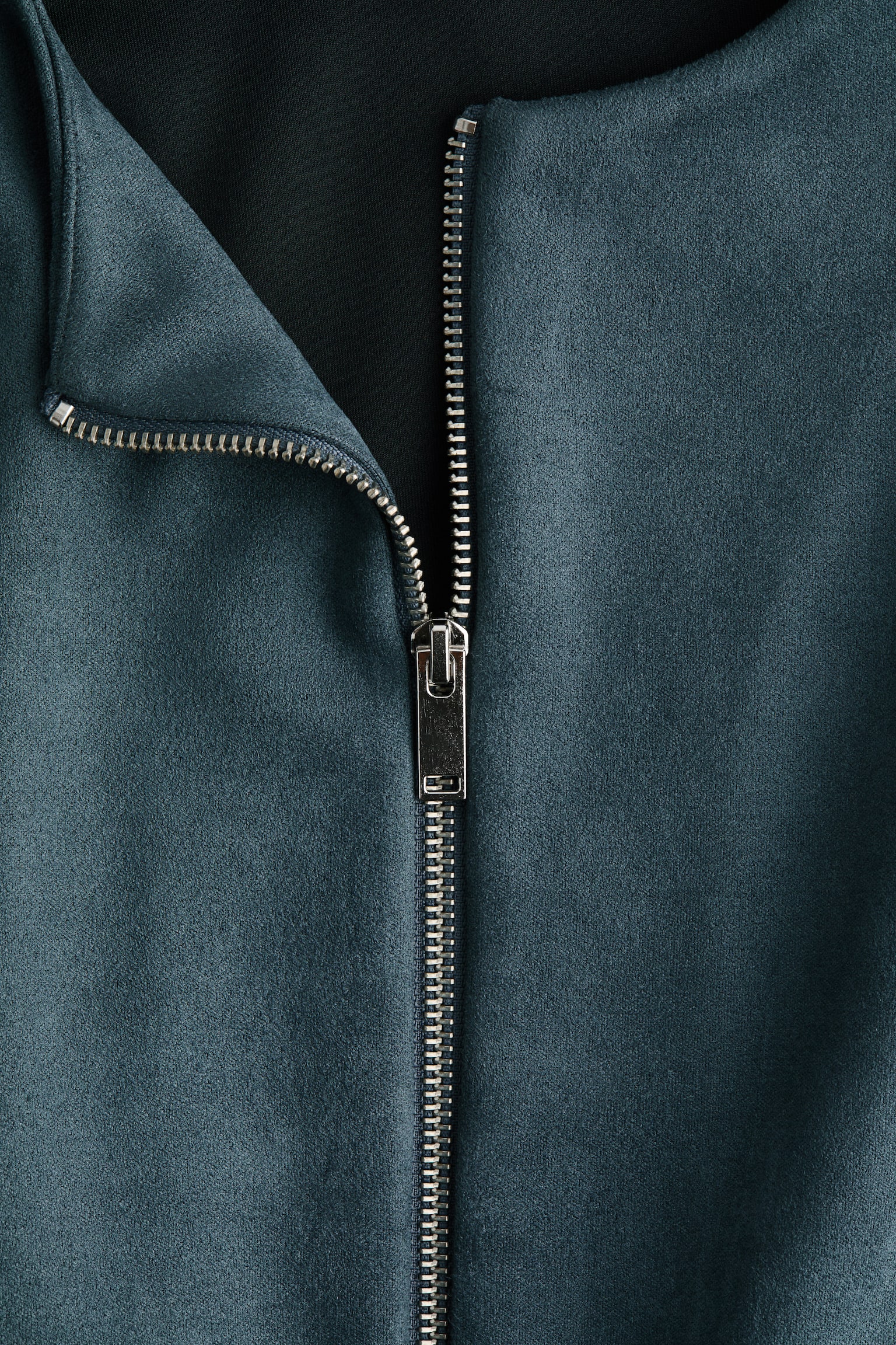 Oversized jersey jacket - Dark turquoise/Dark beige - 2