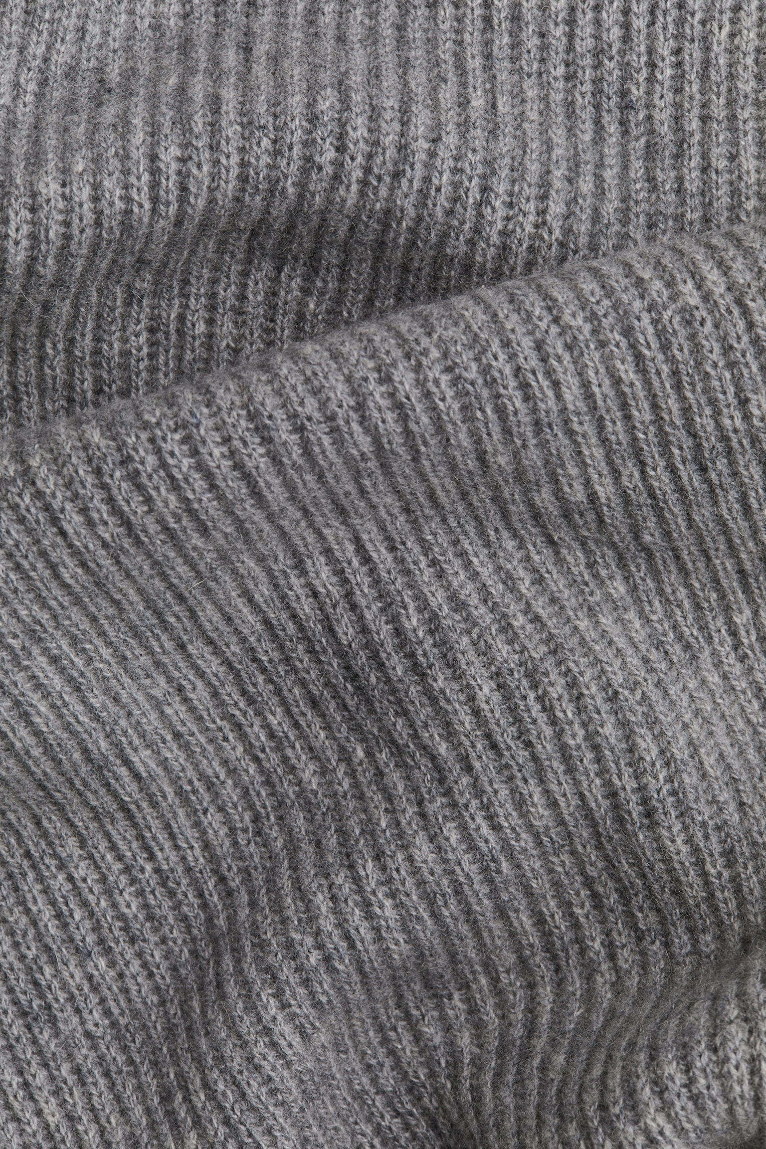 Ribbed cashmere scarf - Grey marl/Navy blue/Beige/Dark beige/Black/Dark blue - 2