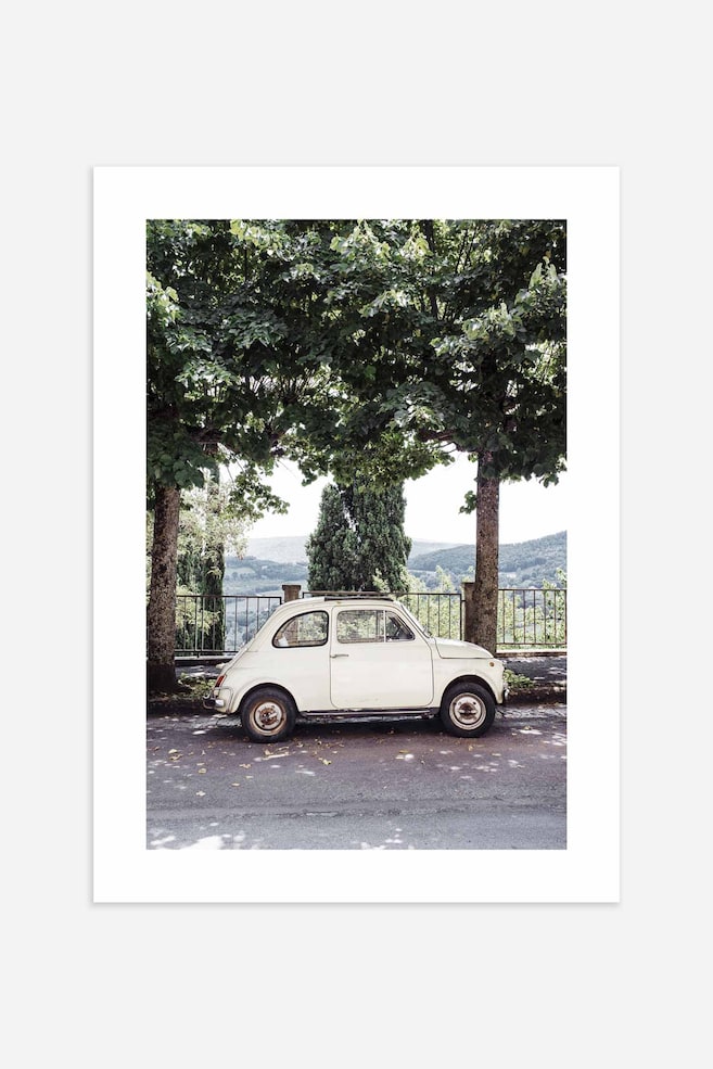 Vintage Car Poster - Green/beige - 1