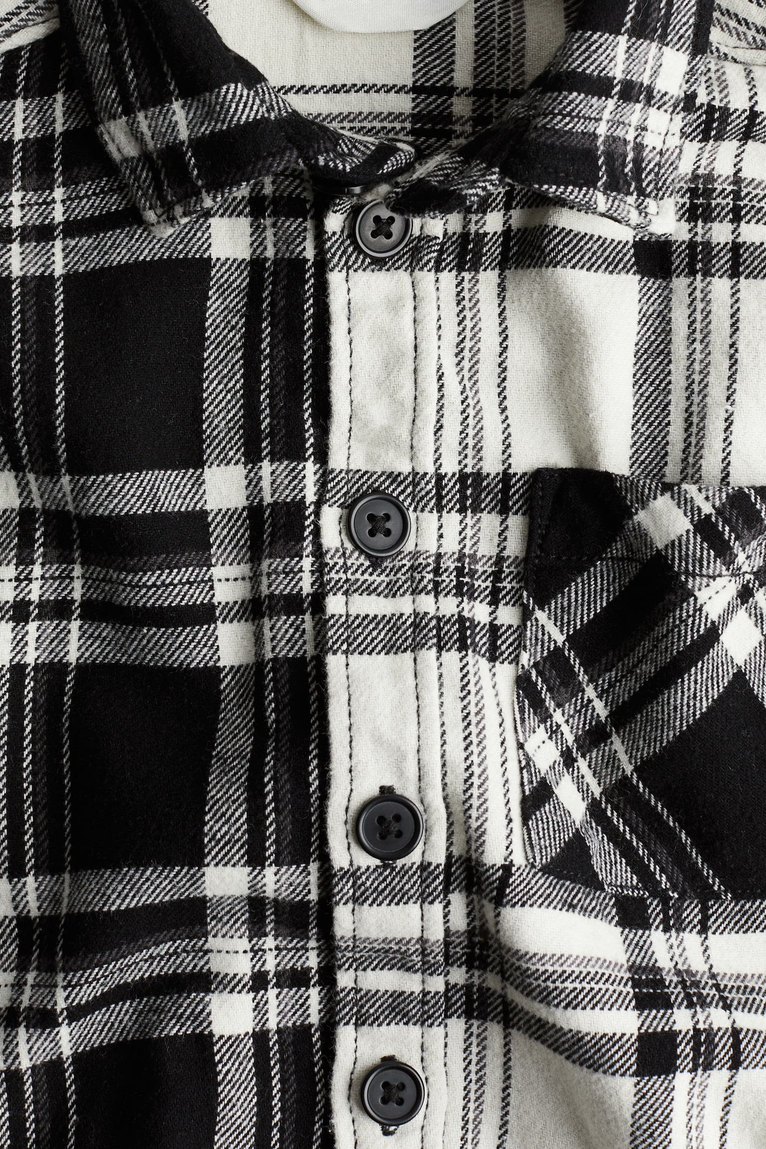 Flannel Shirt - Black/White check - 2