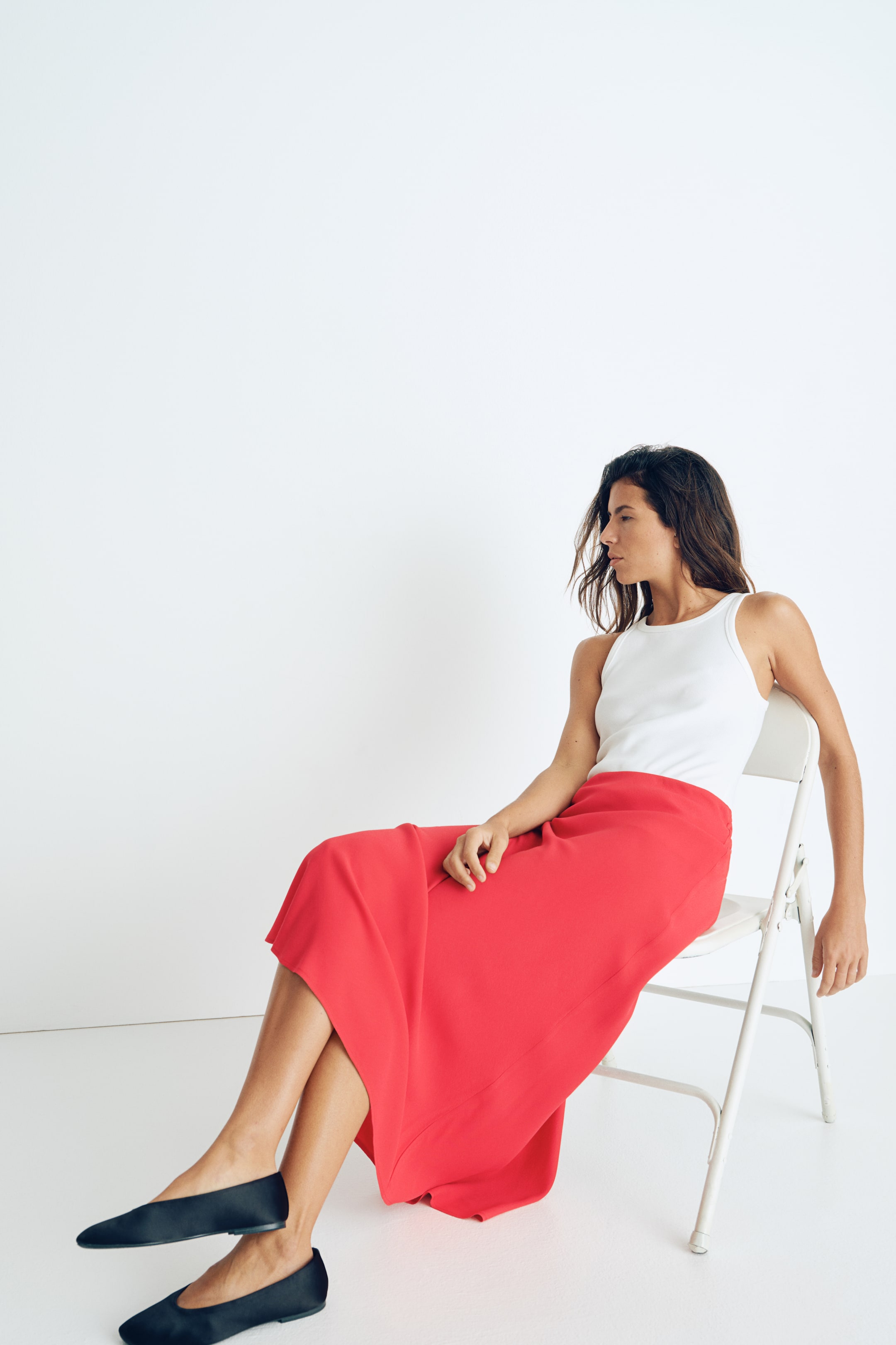 Crêpe Slip Skirt