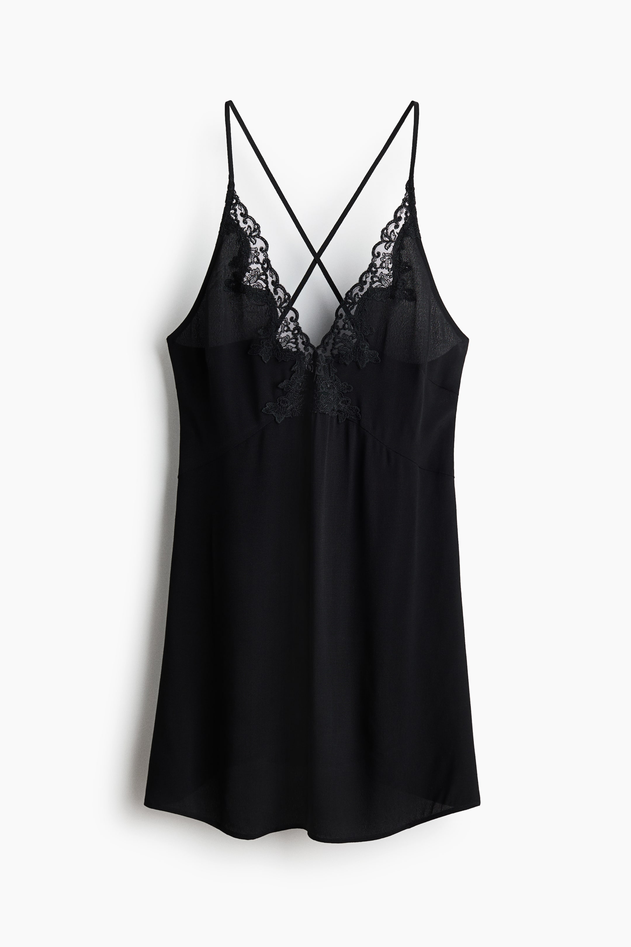 Nuisette en viscose avec dentelle