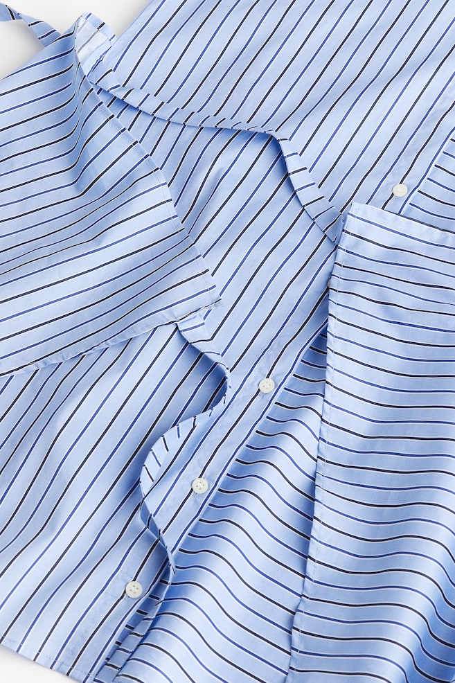 Robe chemise avec jupe croisée - Bleu clair/rayé/Bleu clair - 3