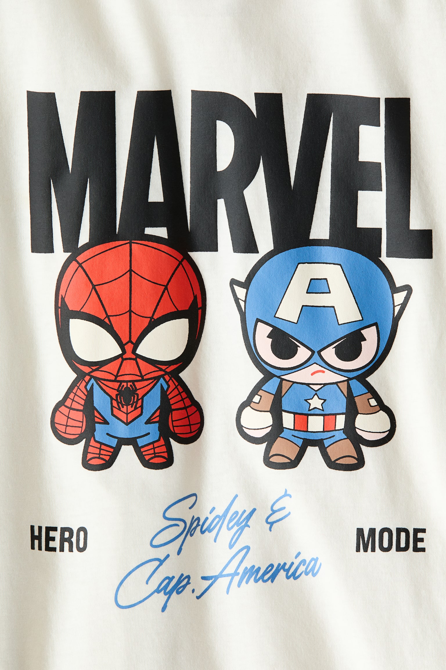 Printed Cotton T-Shirt - Cream/Marvel Comics/Dusty turquoise/Hot Wheels/Green/Snoopy - 2