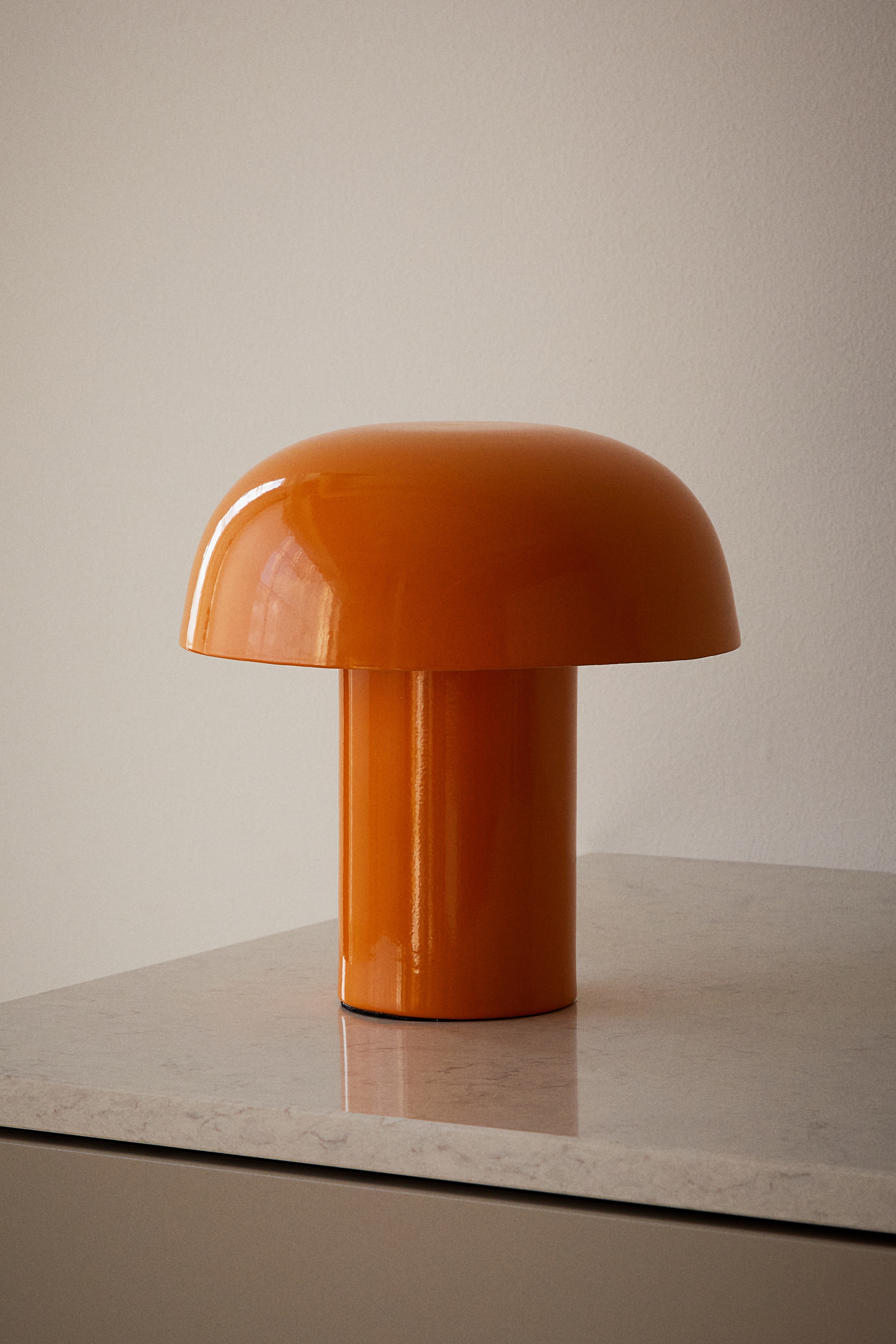 Metal Table Lamp - Orange