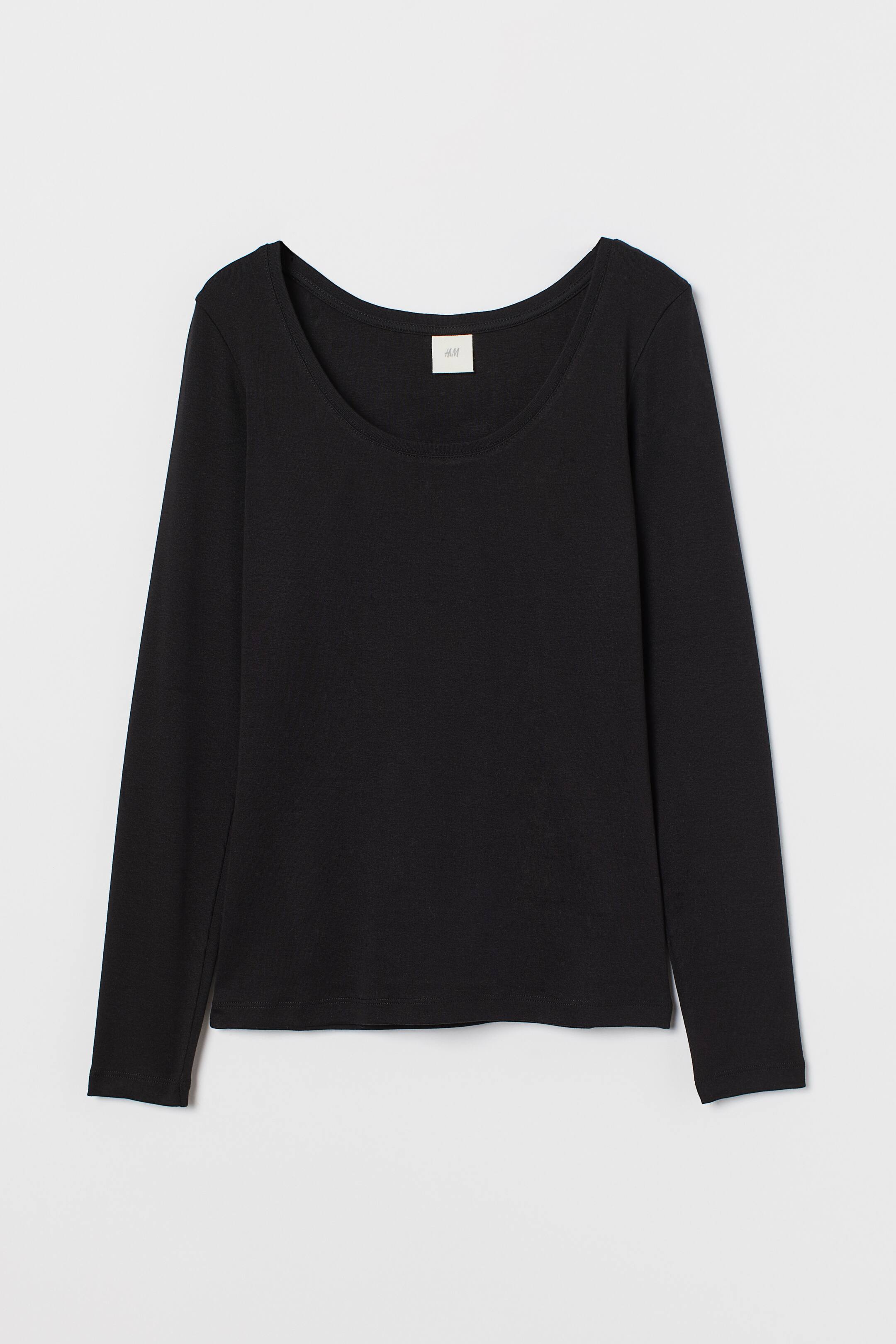 Größeres Bild ansehen: Langarmshirt - Schwarz - Ladies | H&M DE 1