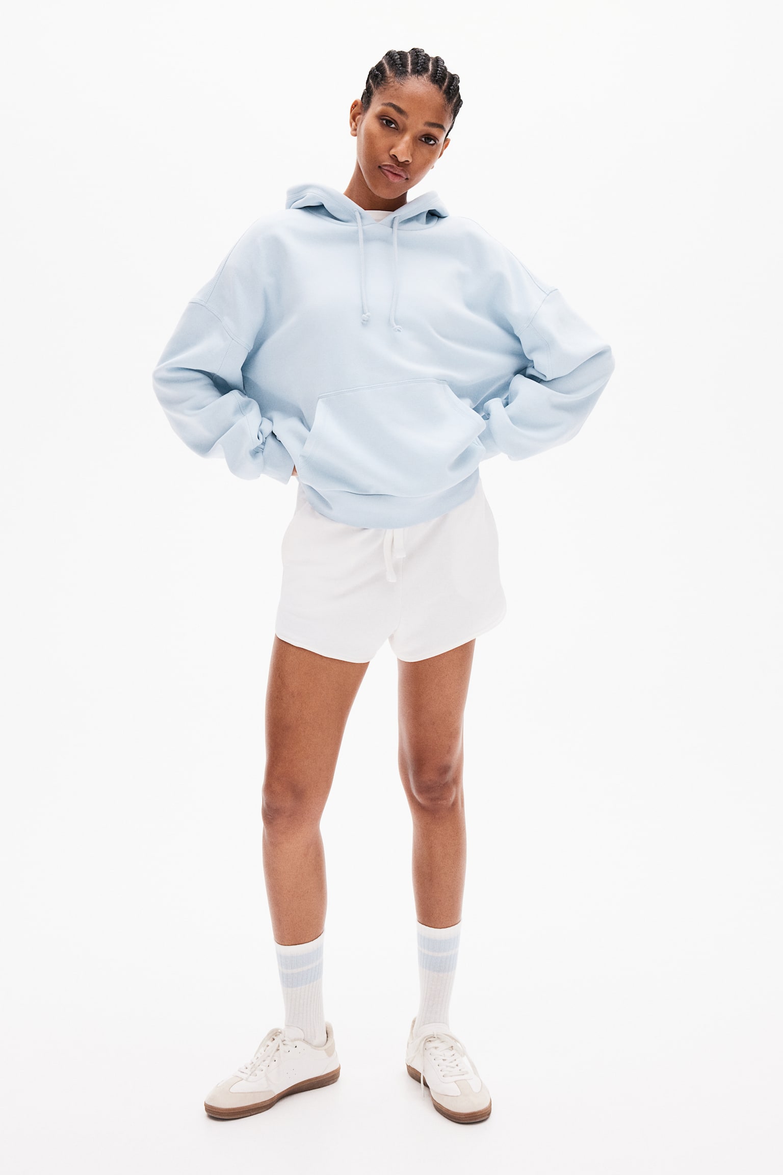 Oversized hoodie - Light blue/Black/Dusty pink/Grey marl/Dark brown/Light greige/Dark grey/Navy blue/A - 7