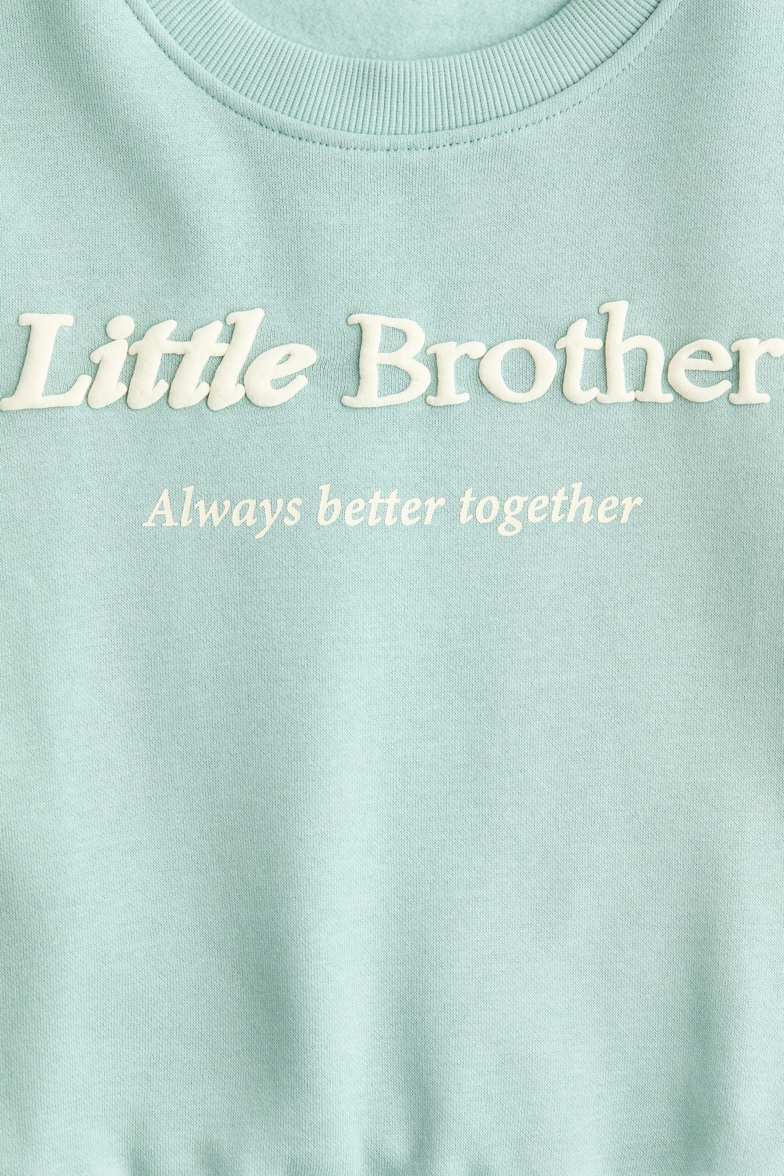 Sweatshirt mit Print - Helltürkis/Little Brother/Hellgraumeliert/Big Brother/Beige/Tiger/Hellgraumeliert/New York/Beige/Kipplaster/Pfirsich/Lombardy/Blau/Roboter/Grün/Miami/Schwarz/NASA/Schwarz/London/Hellbeige/Dinosaurier - 2