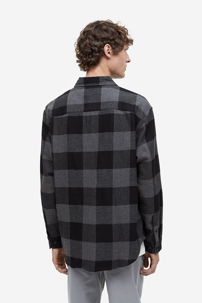 Relaxed Fit Flannel shirt - Dark grey/Checked/Black/Checked/Red/Checked/Dark green/Checked - 7
