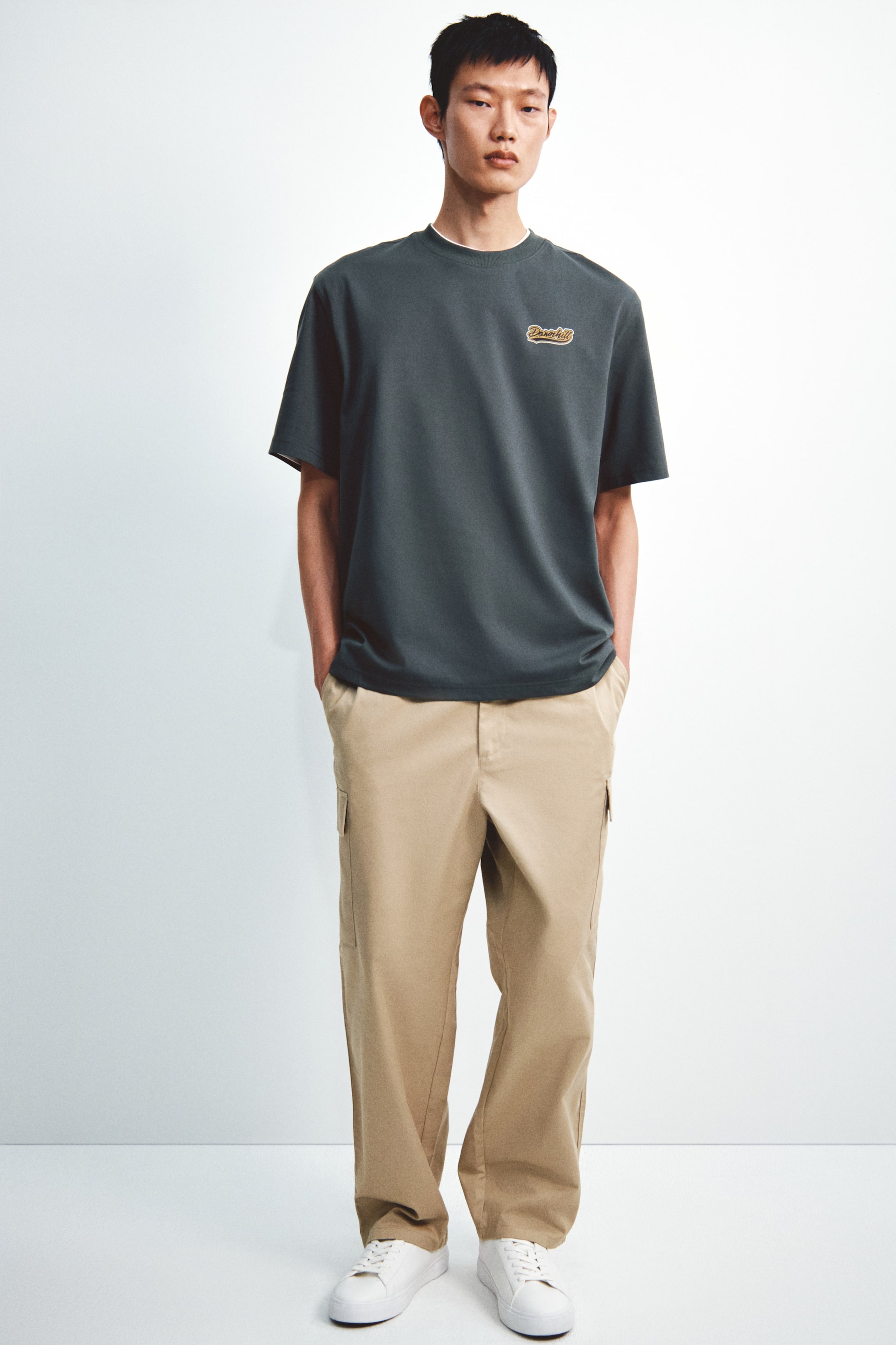 Xem ảnh lớn hơn: Áo thun cotton in hình - Màu xanh lá đậm/Downhill - Men | H&M VN 3