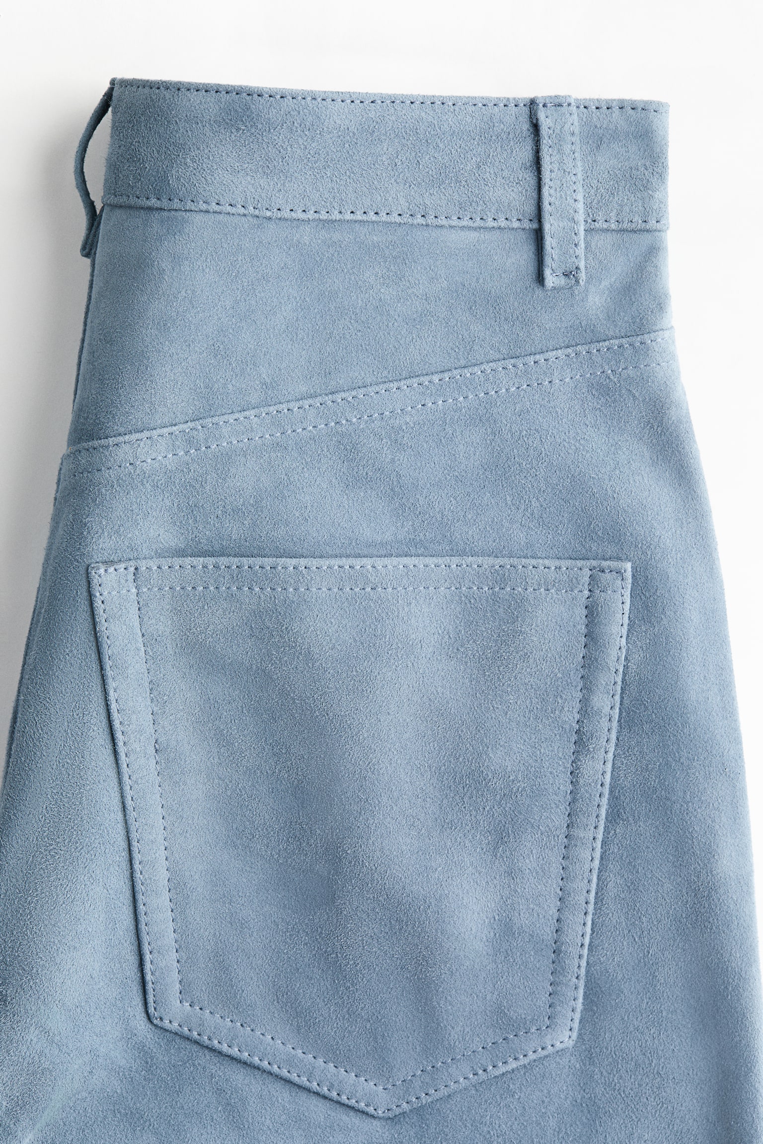 Suede trousers - Dusty blue - 7