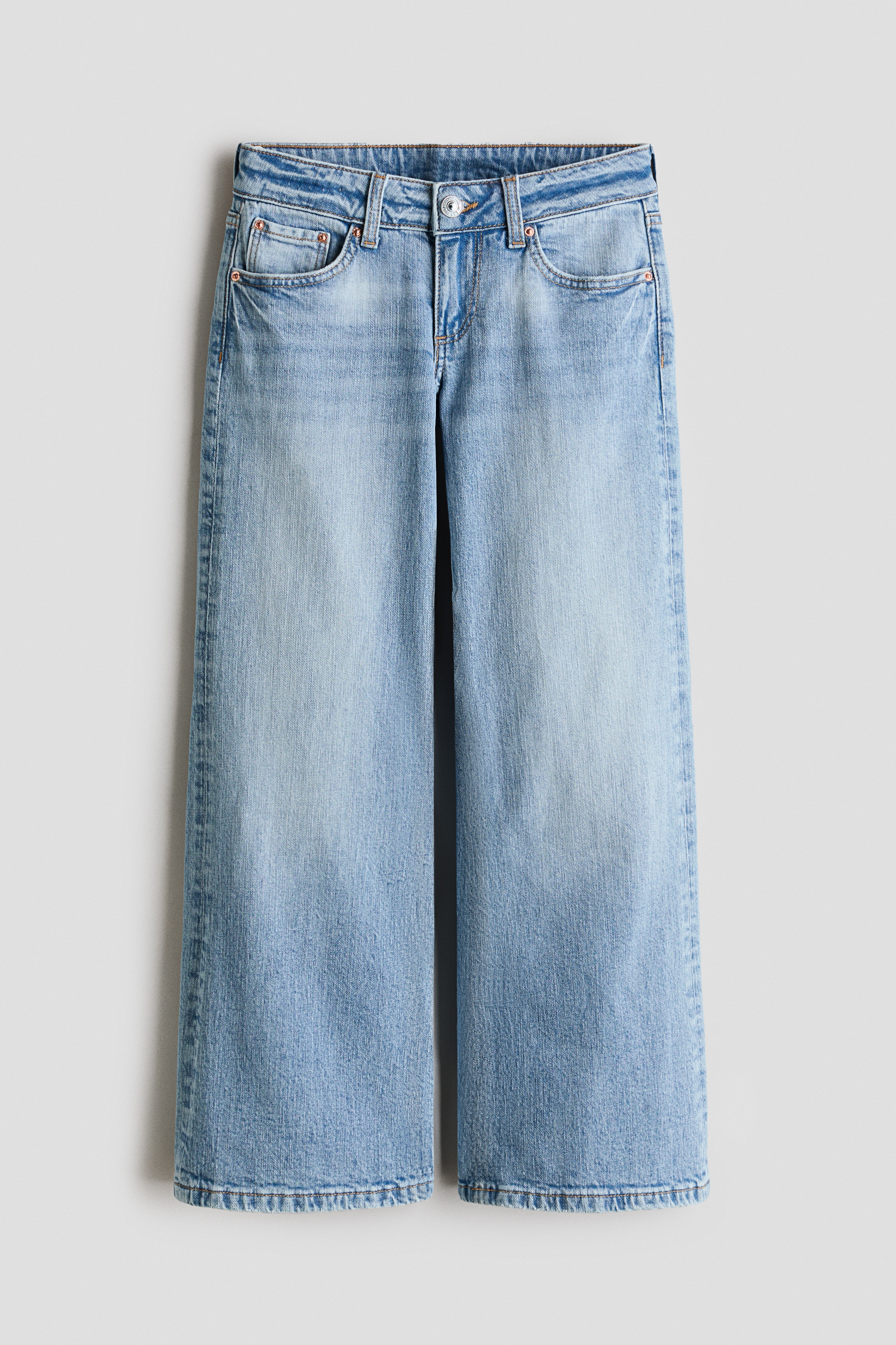 Wide Leg Low Jeans - Light denim blue/Denim blue/Light denim blue/Light denim blue/Light beige/Leopard print