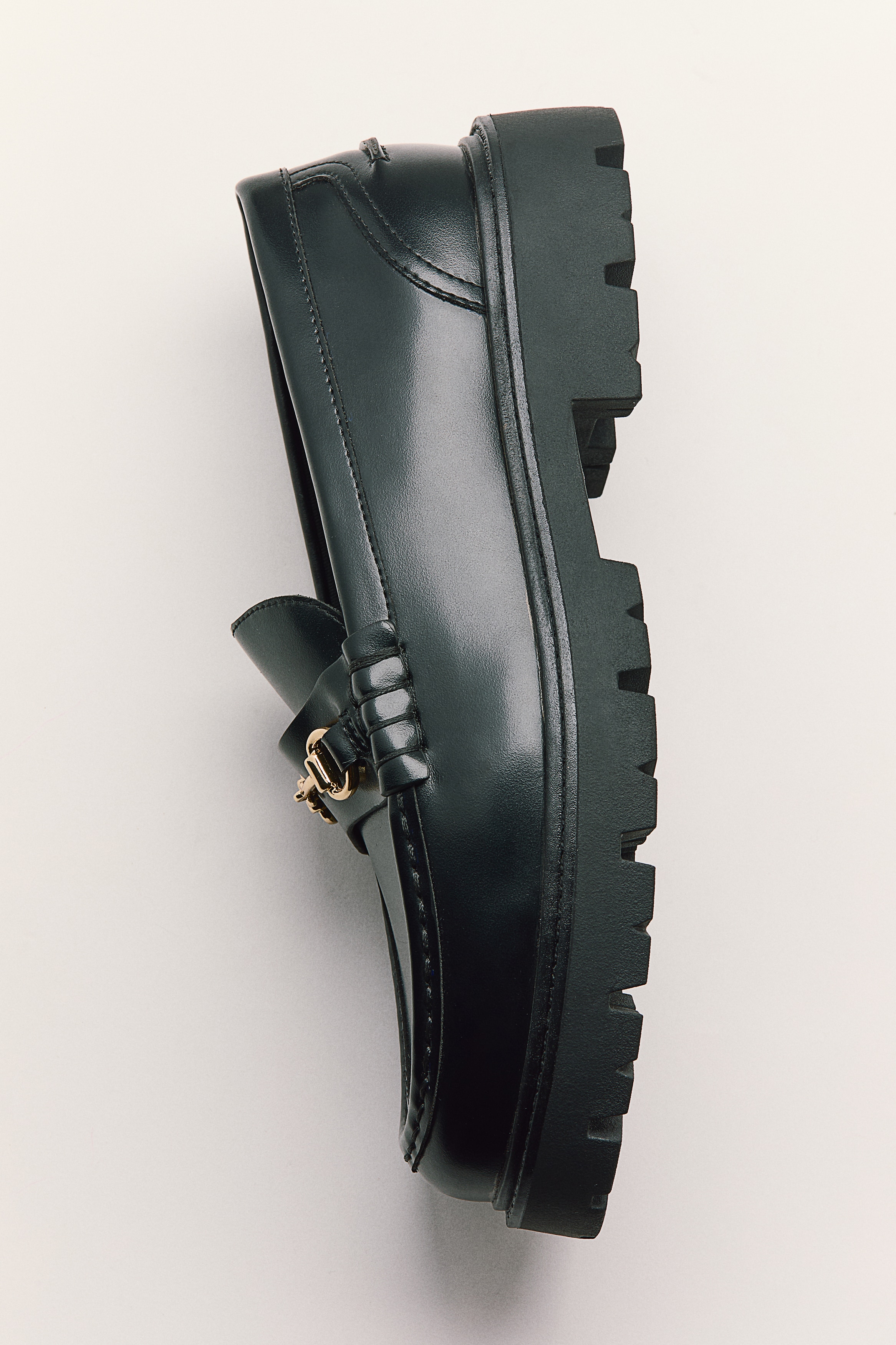 Kraftige loafers - Sort/Mørk brun