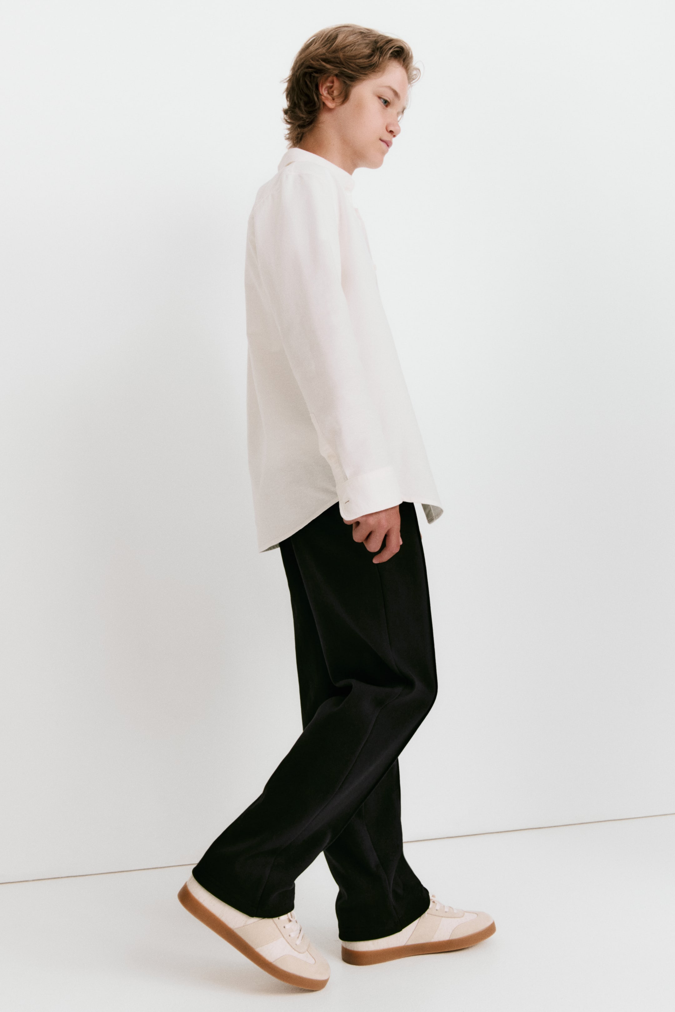Детские брюки H&M Straight-Leg Piqué Joggers — фото 4
