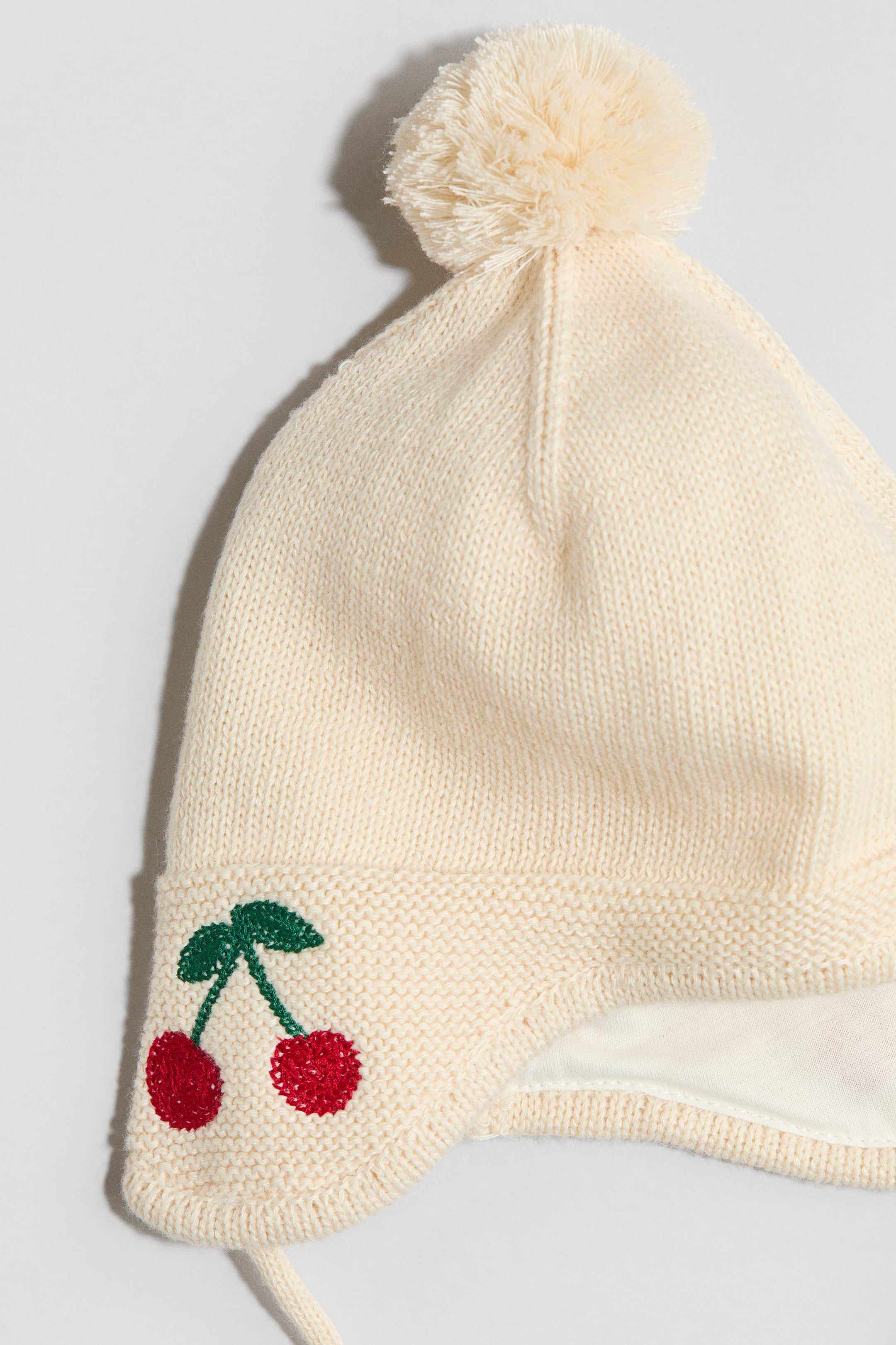Embroidered-Detail Beanie with Earflaps