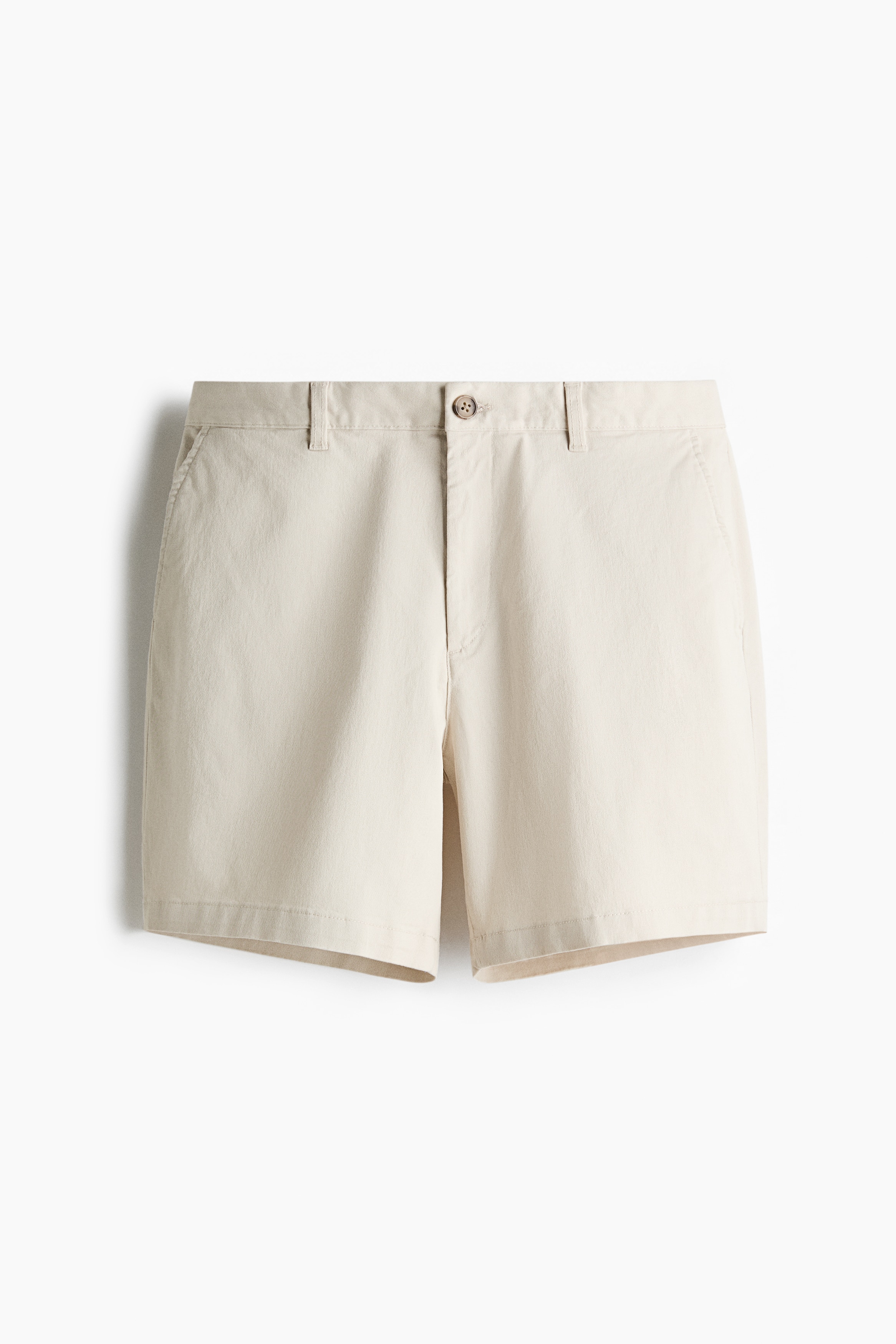 Regular-Fit Cotton Chino Shorts - Light beige/Navy blue/Beige
