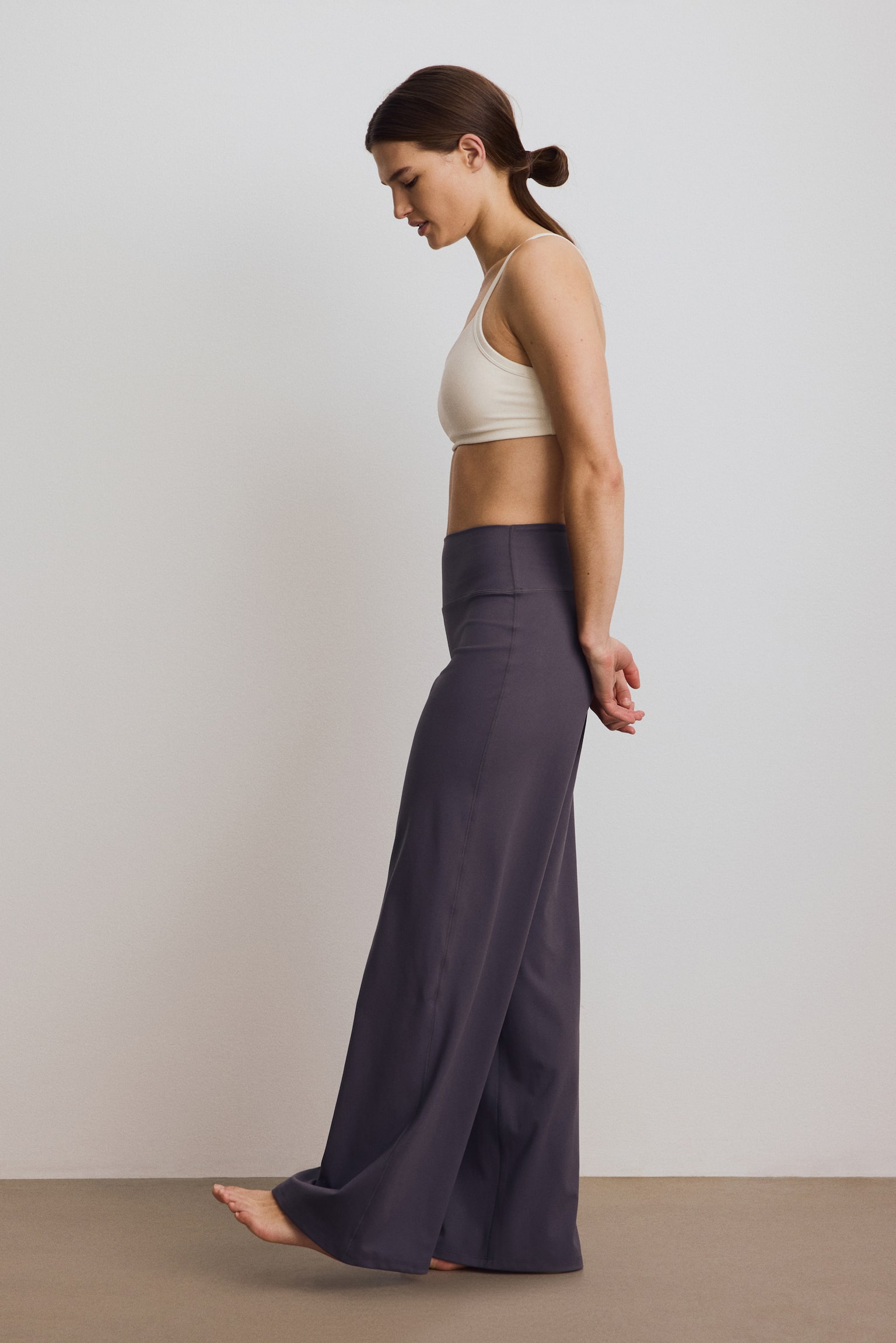 Weite Sportleggings mit SoftMove™ - Dunkles Lehmgrau/Schwarz/Warmes Braun - 3