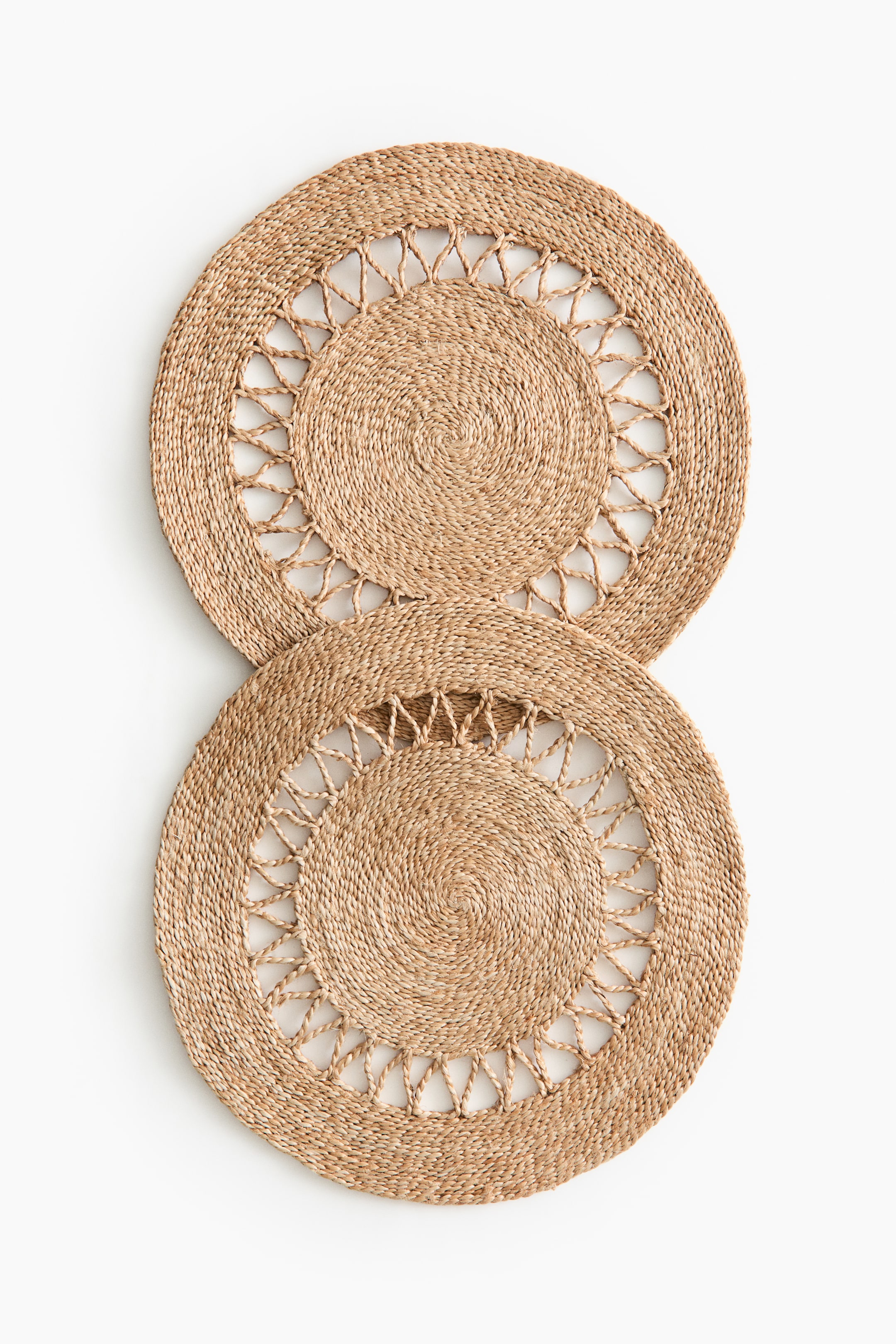 View larger image: 2-pack jute place mats - Beige - Home All | H&M US 1