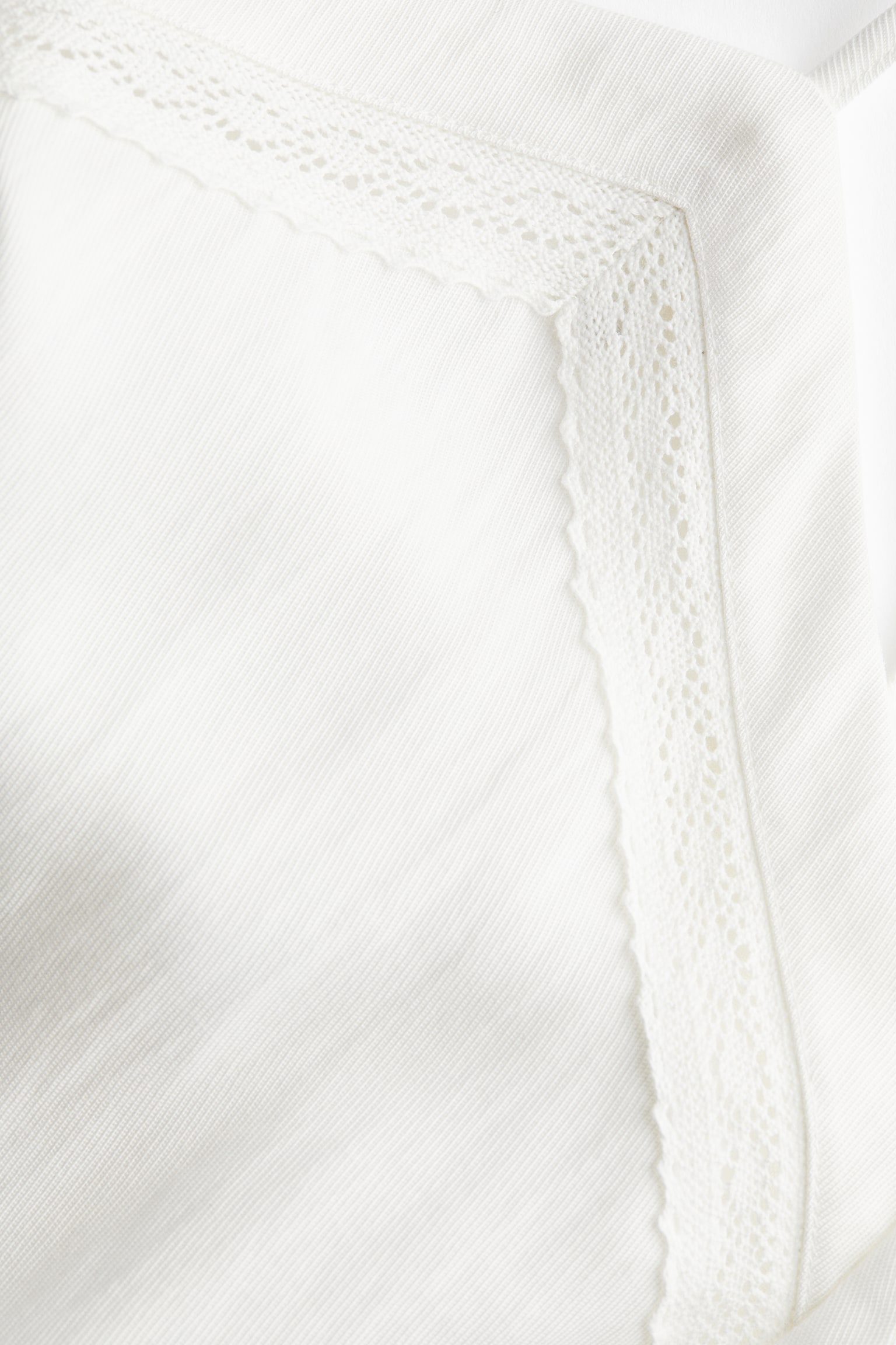 Lace-inset strappy dress - White/Black - 7