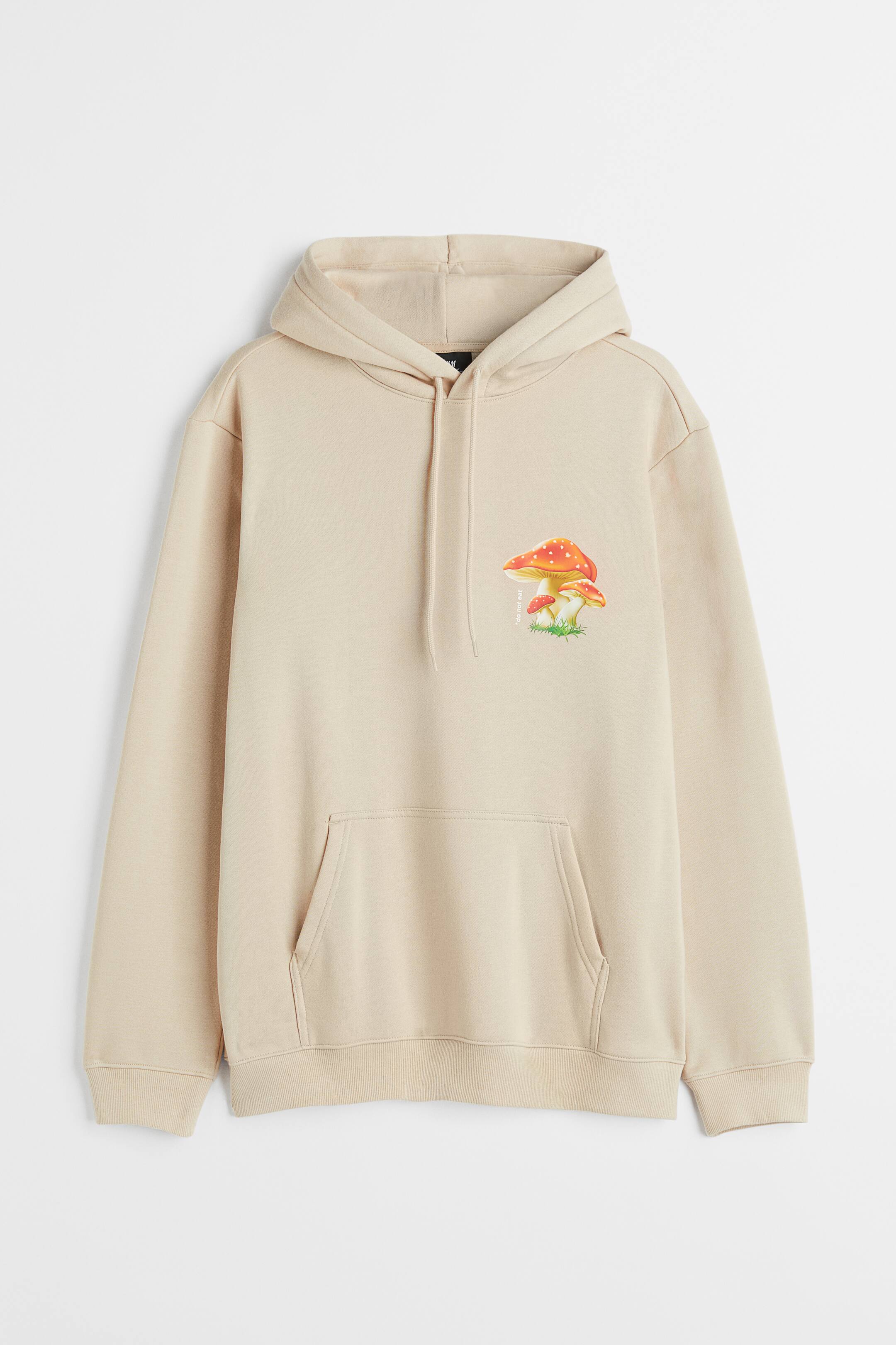View larger image: Regular Fit Hoodie - Light beige/Toadstools - Men | H&M 1