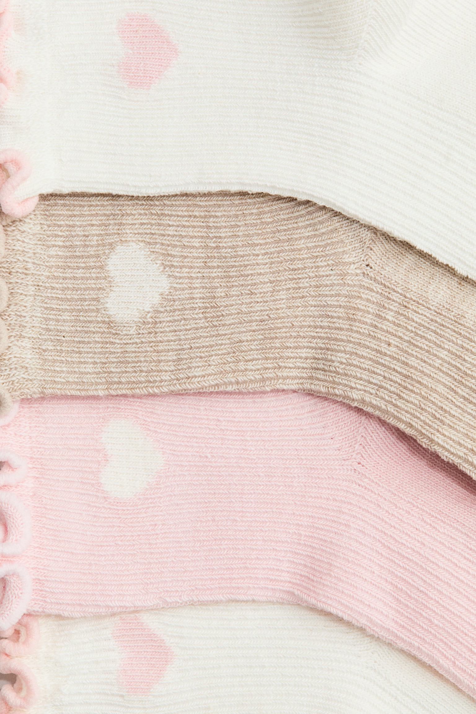 4-pack overlocked socks - Light pink/Hearts/Light blue/Strawberries - 3