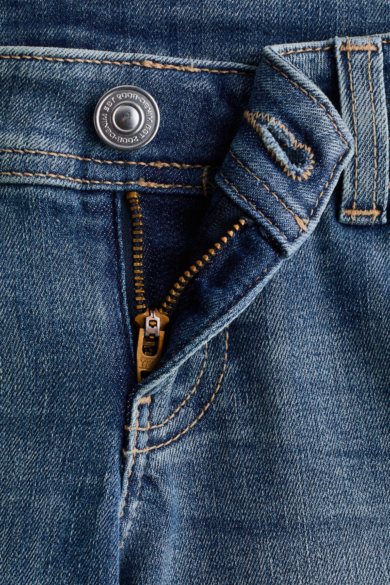 Flared Leg Ultra Low Waist Jeans - Denim blue/Dark denim blue/Light denim blue - 6