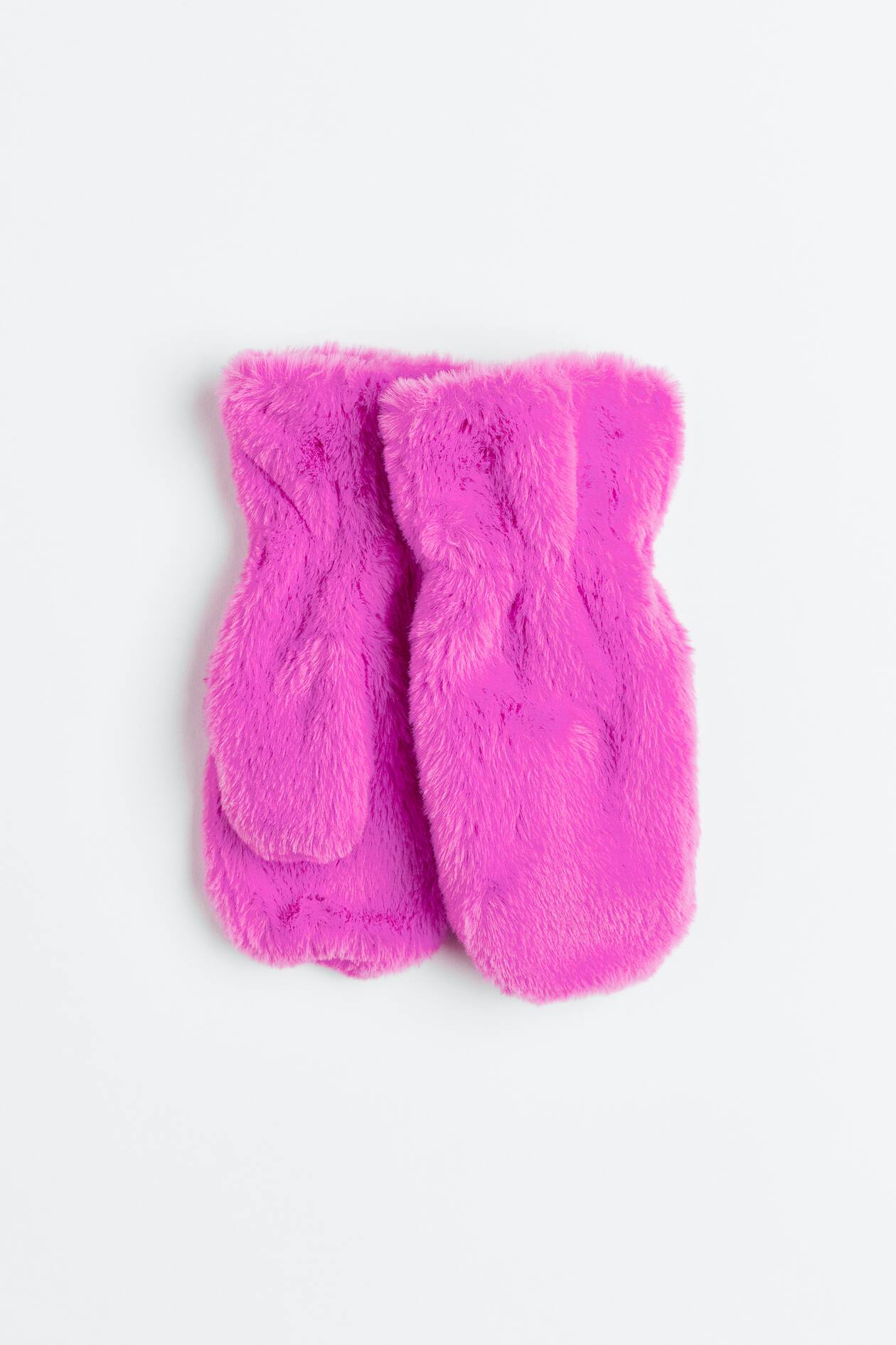 Fluffy Mittens - Fuchsia - Kids | H&M US