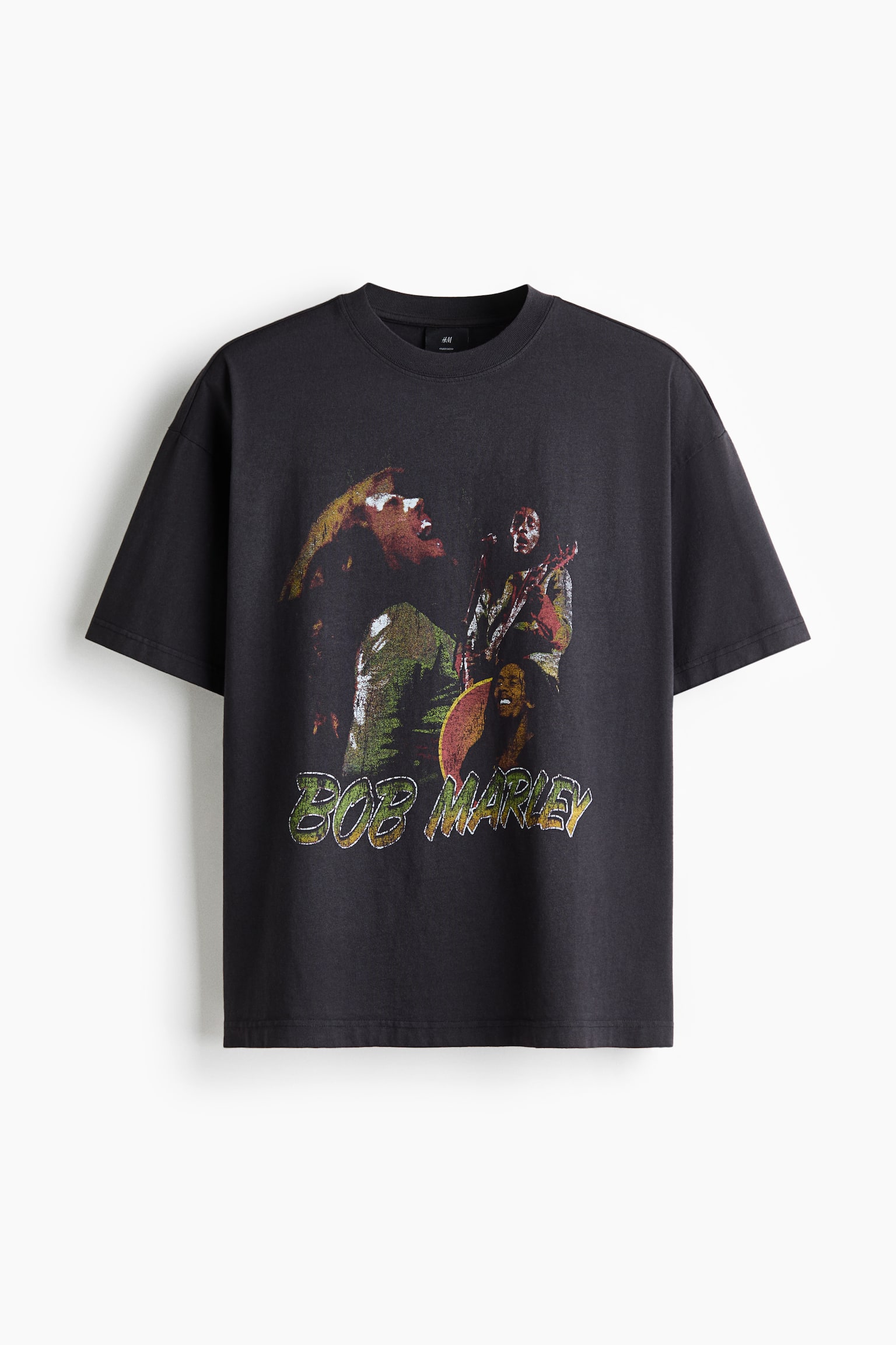 Oversized Fit T-shirt - Black/Bob Marley/Black/Spider-Man/Yellow/Matisse/White/Jaws/Black/NASCAR/White/Henri Matisse/Black/Rolling Stones/Black/Guns N' Roses/White/Pink Floyd/Cream/Red Hot Chili Peppers/Dusty olive green/Nas/Washed black/Iron Maiden - 1