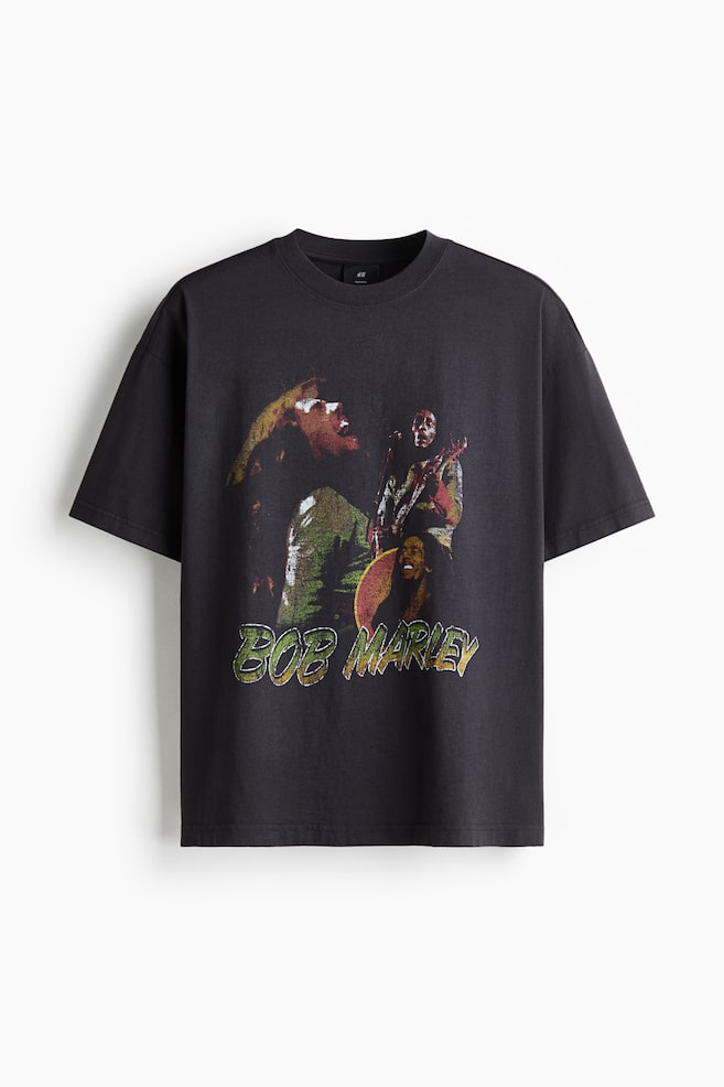 Oversized Fit T-shirt - Black/Bob Marley/White/Jaws/Black/Gorillaz/Black/NASCAR/Black/NASCAR/Yellow/Matisse/White/Pink Floyd/Cream/Red Hot Chili Peppers/Black/Rolling Stones/White/Henri Matisse/Black/Iron Maiden/White/Nas/Black/Spider-Man - 1