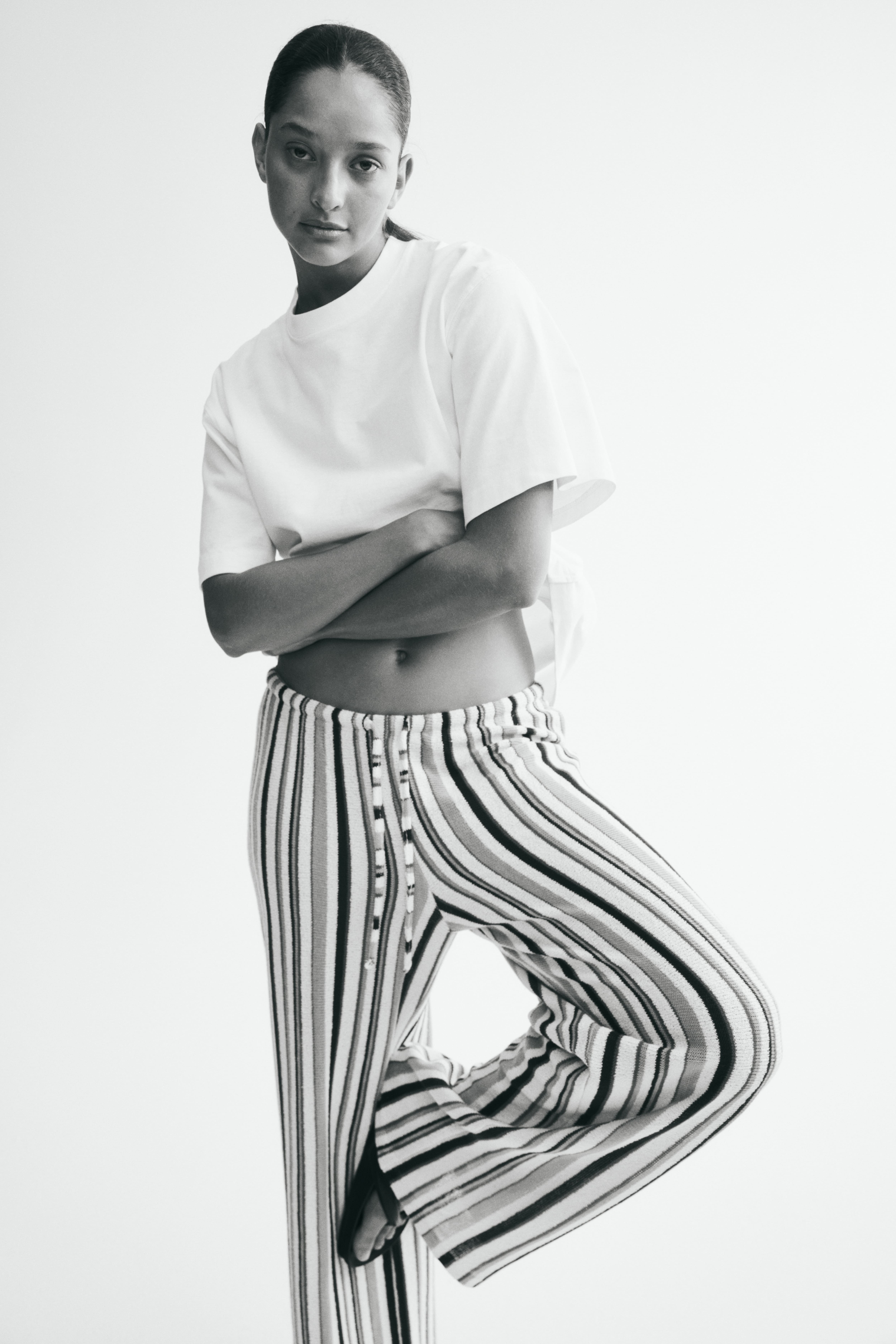 Pantalon à cordon en tricot