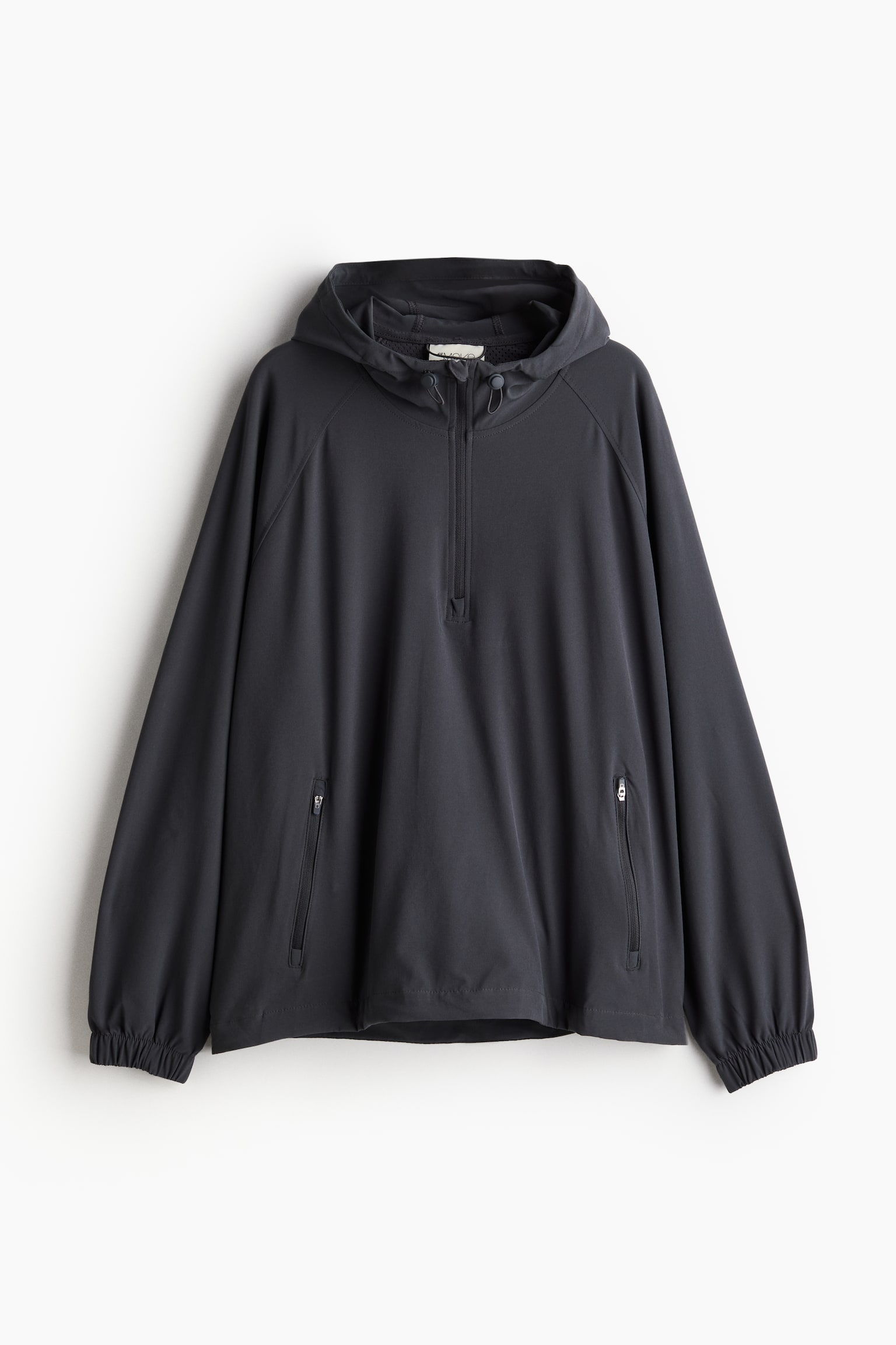 Running popover jacket in DryMove™ - Dark grey/Black - 2