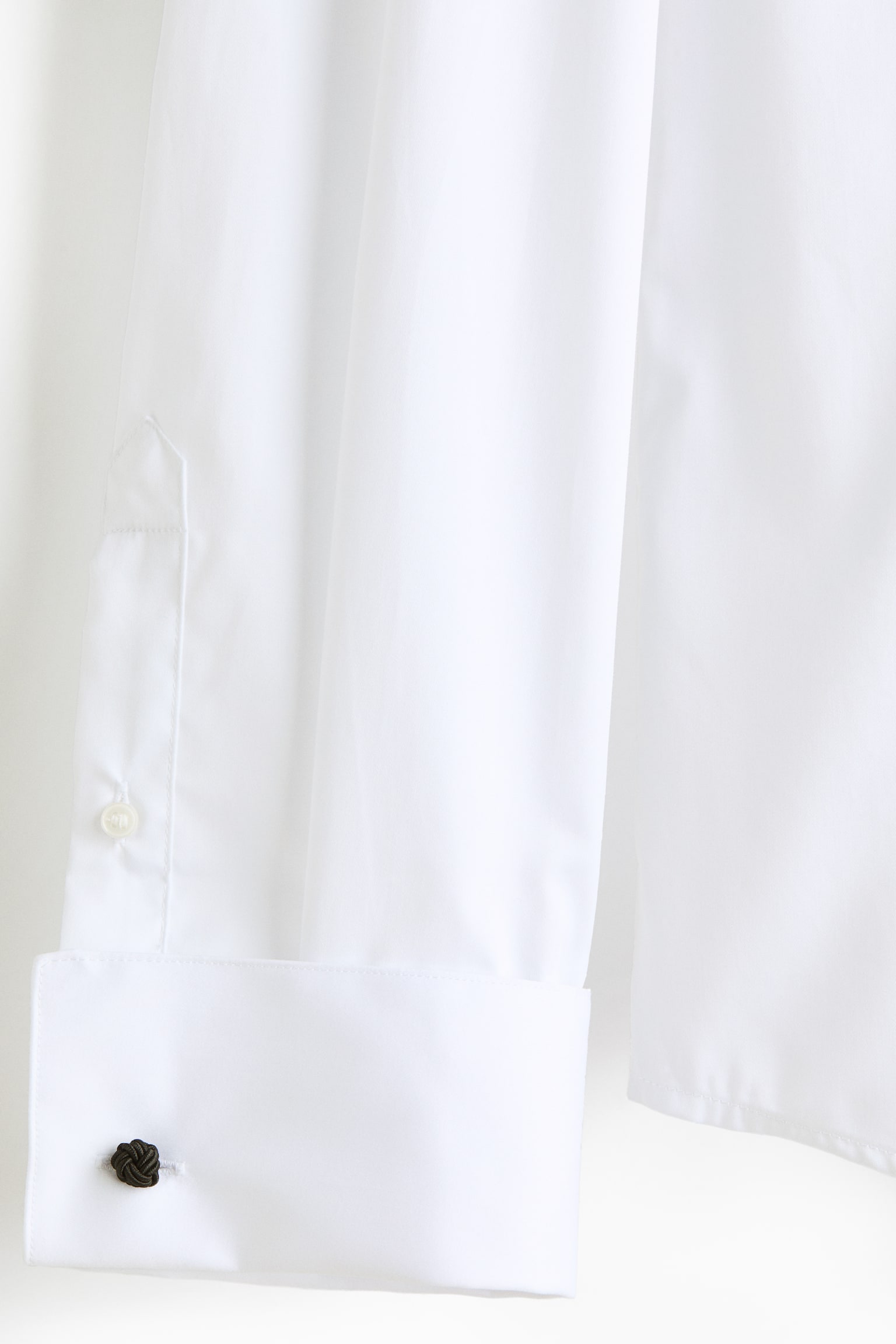 Мужская рубашка H&M Slim-Fit Pima Cotton Tuxedo, цвет: Белый — фото 3