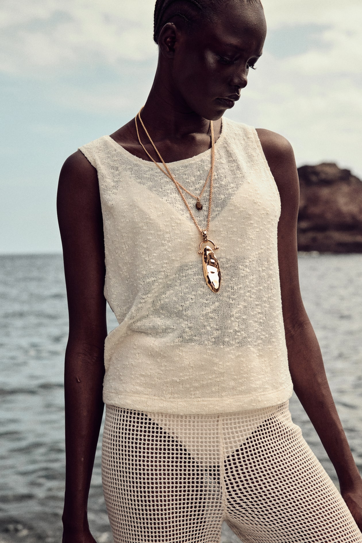Textured-Knit Tank Top