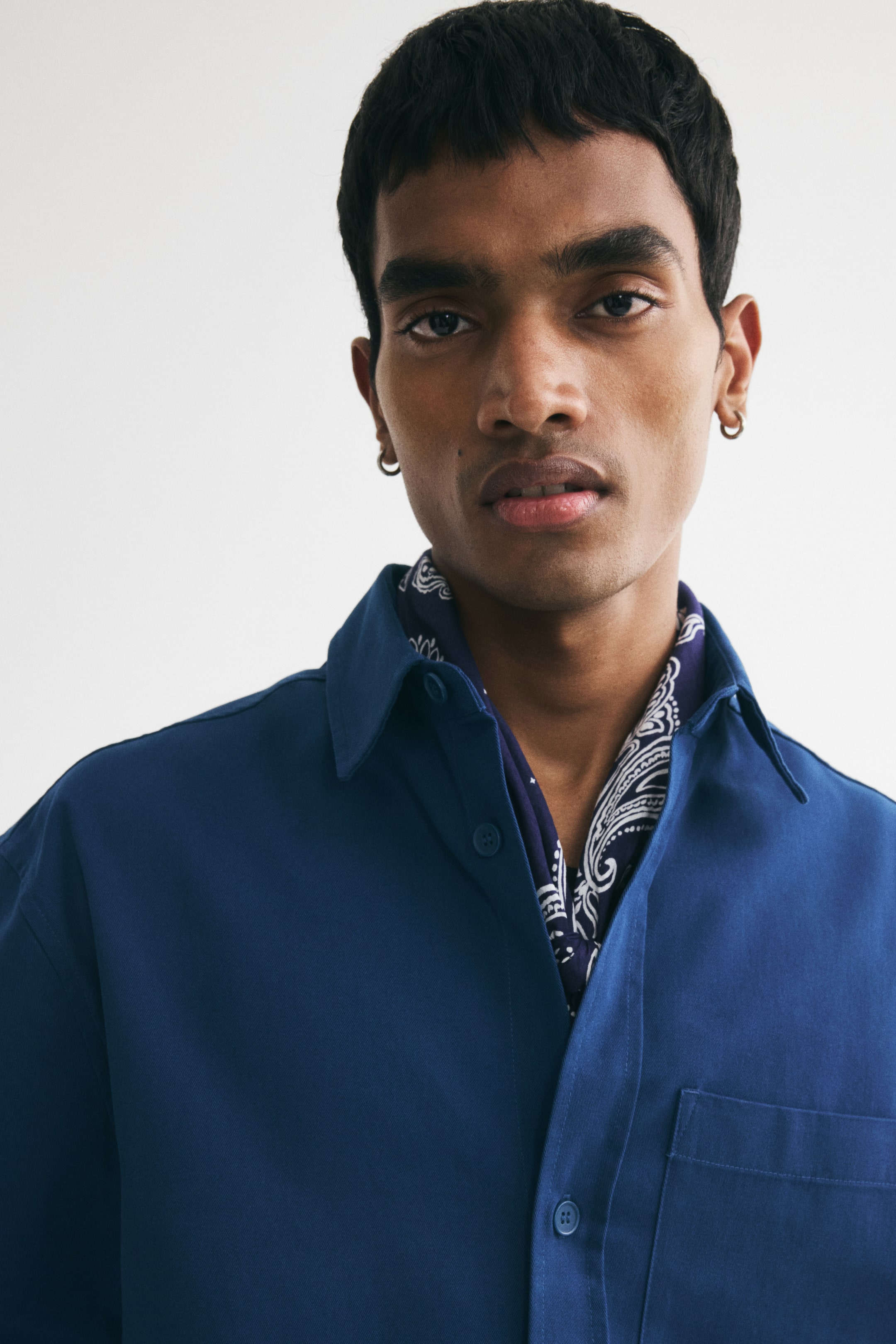 Relaxed-Fit Embroidered-Motif Cotton Shirt