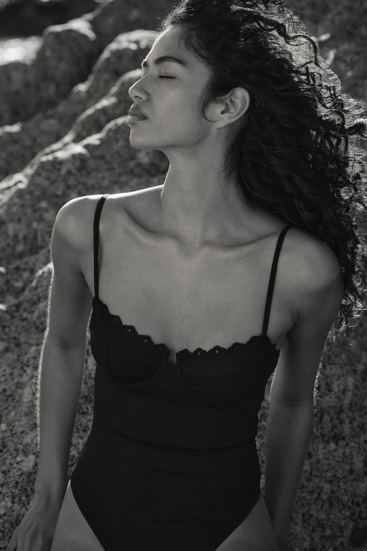 High Leg Swimsuit - Black - 1