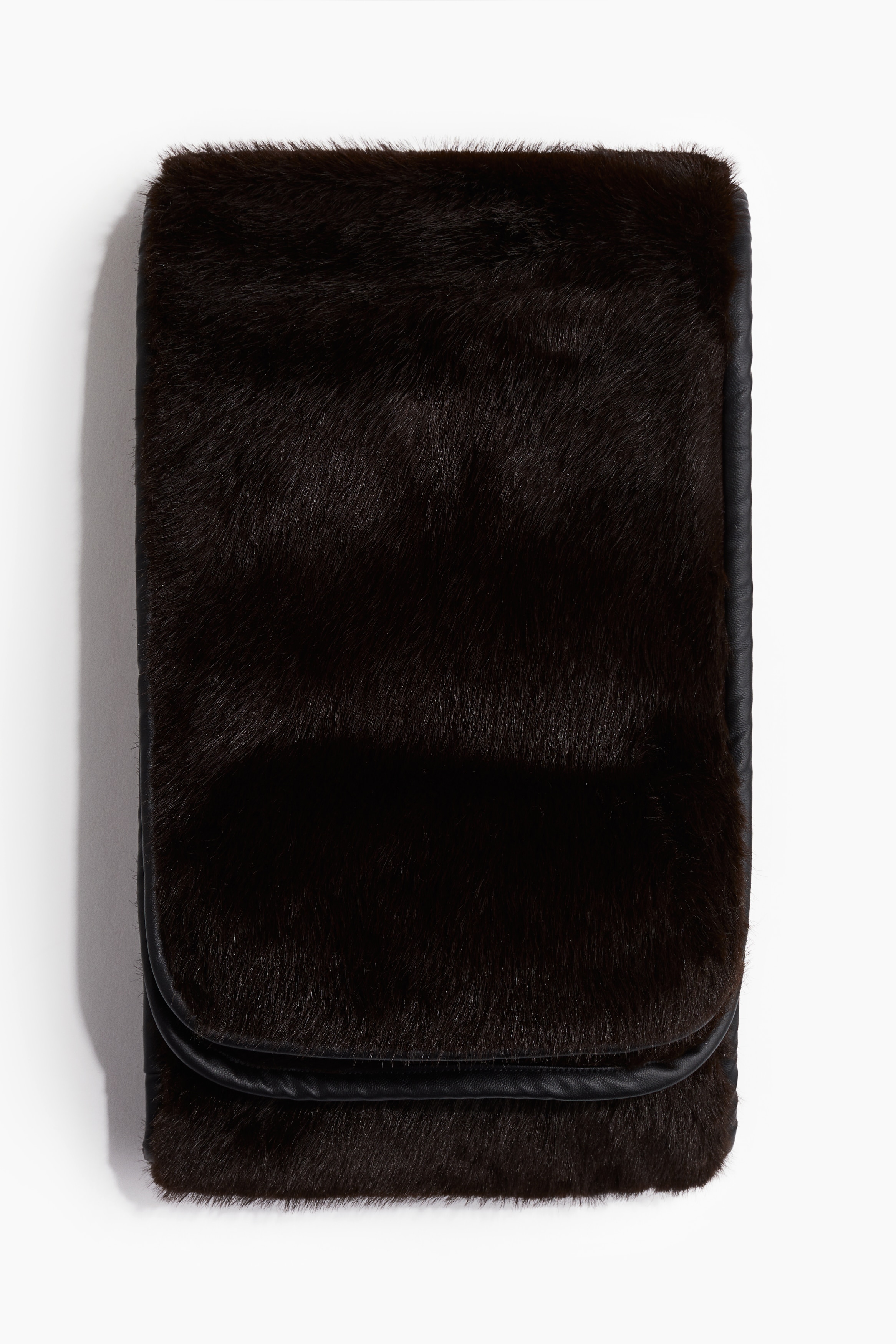 Moda Damska - Puszysty szalik Ciemnobrązowy - Size: 150x20  - H&M