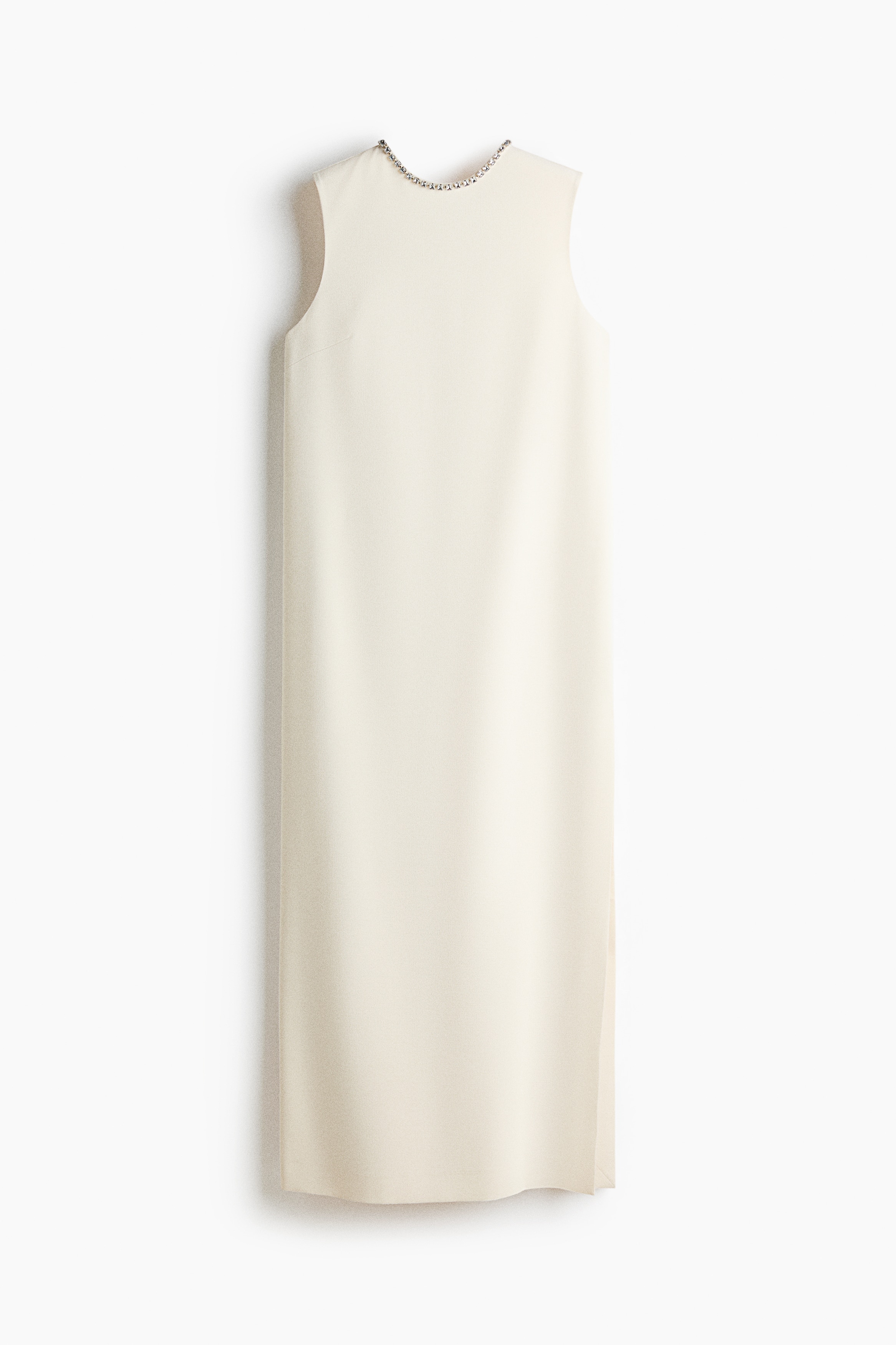 H & M - Kleid mit Strassverzierung - Beige - Damen