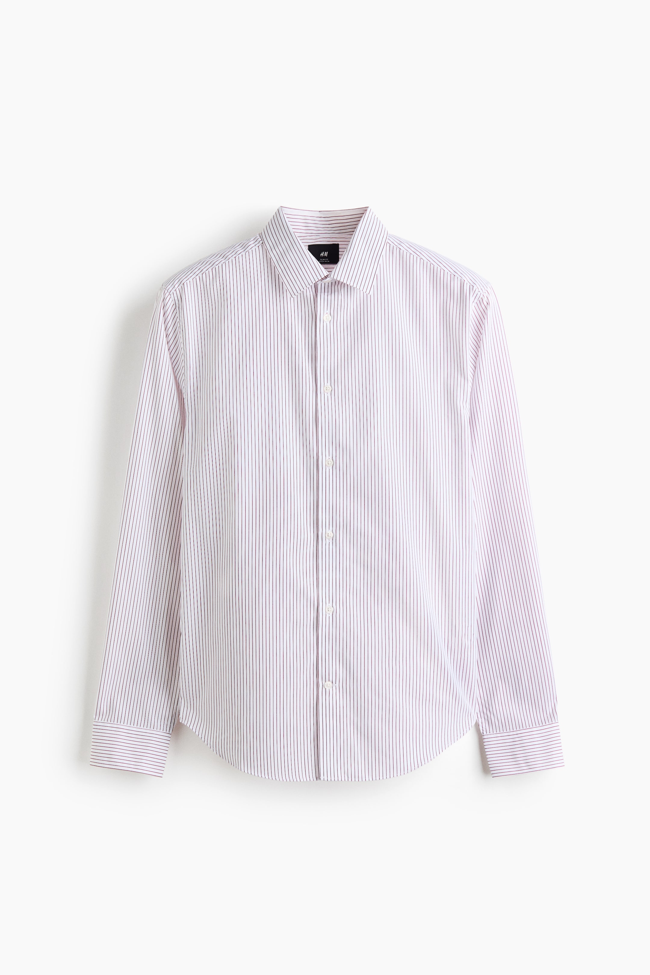 View larger image: Slim Fit Easy-iron shirt - White/Striped - Men | H&M 1