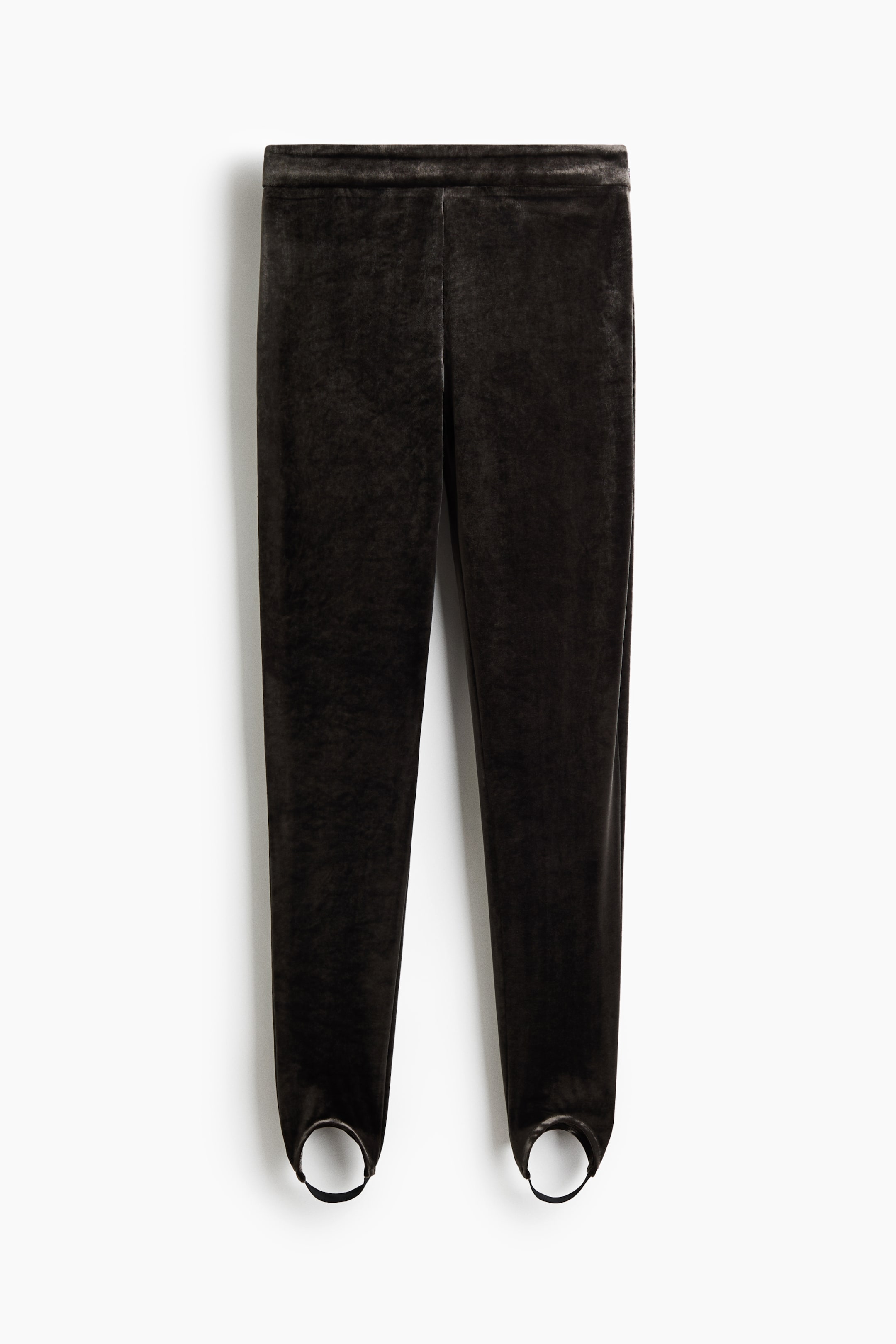 View larger image: Velour stirrup trousers - Dark khaki green - Ladies | H&M 1