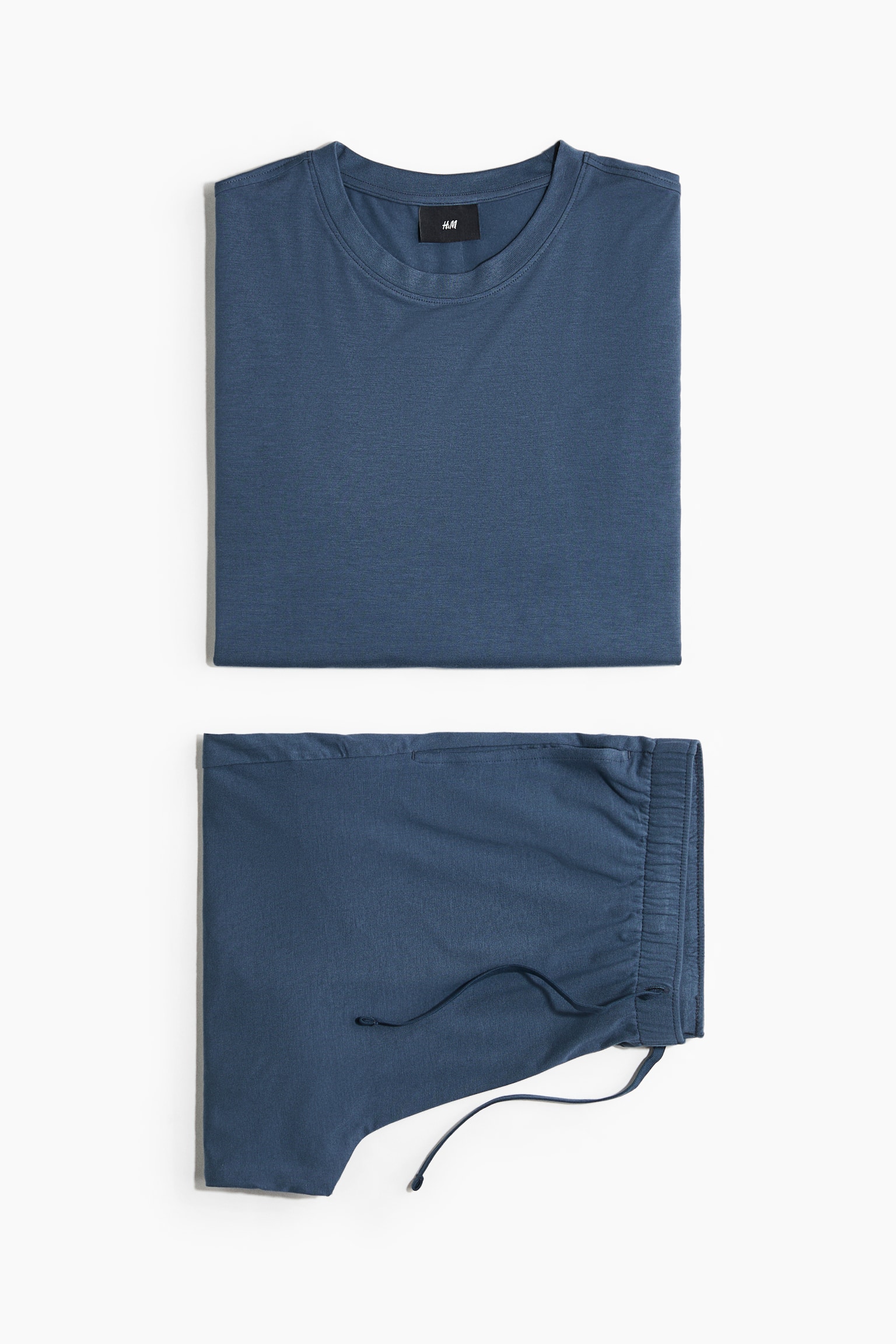 Pyjamaset - T-shirt en short - Dusty blauw