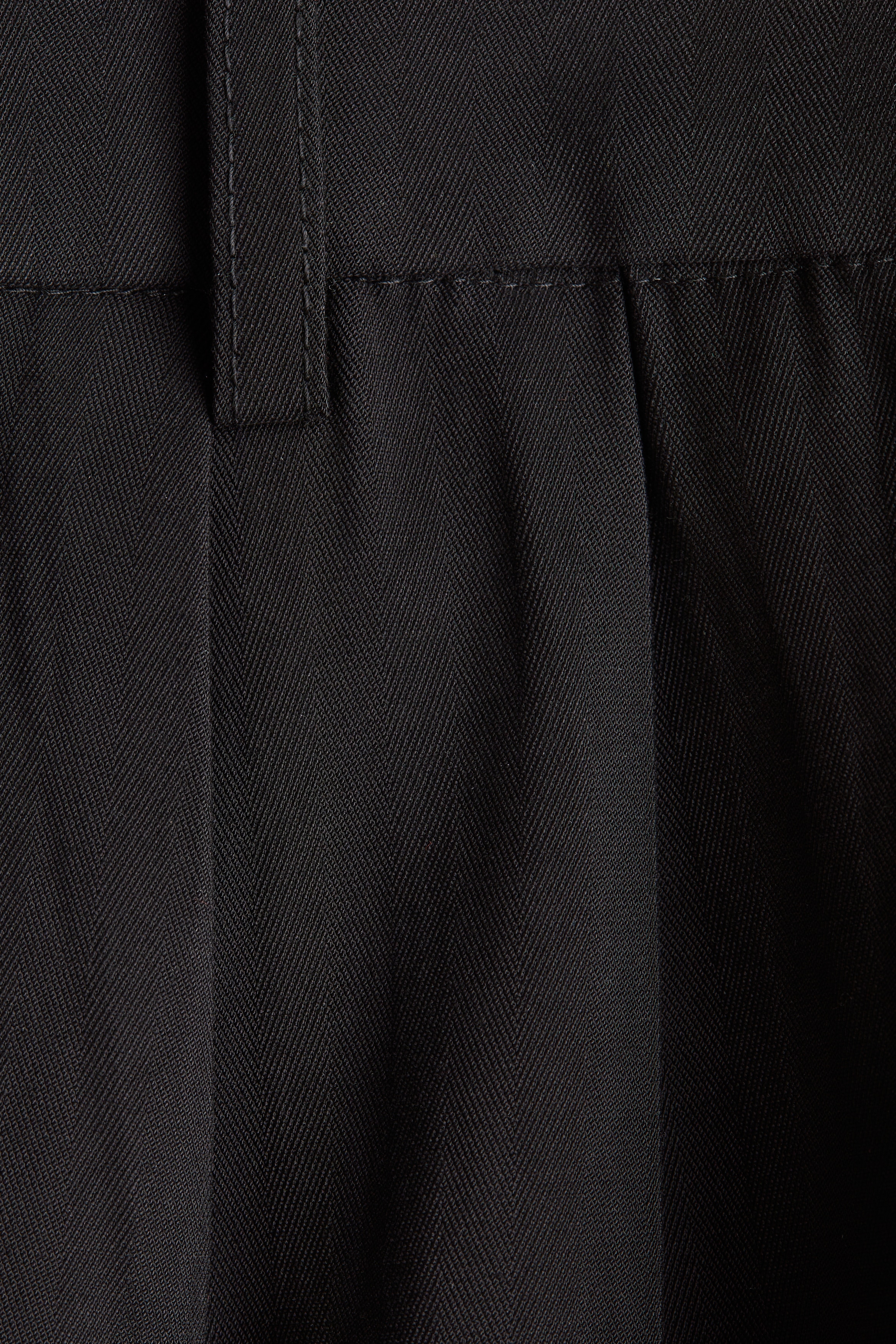 Belted twill shorts