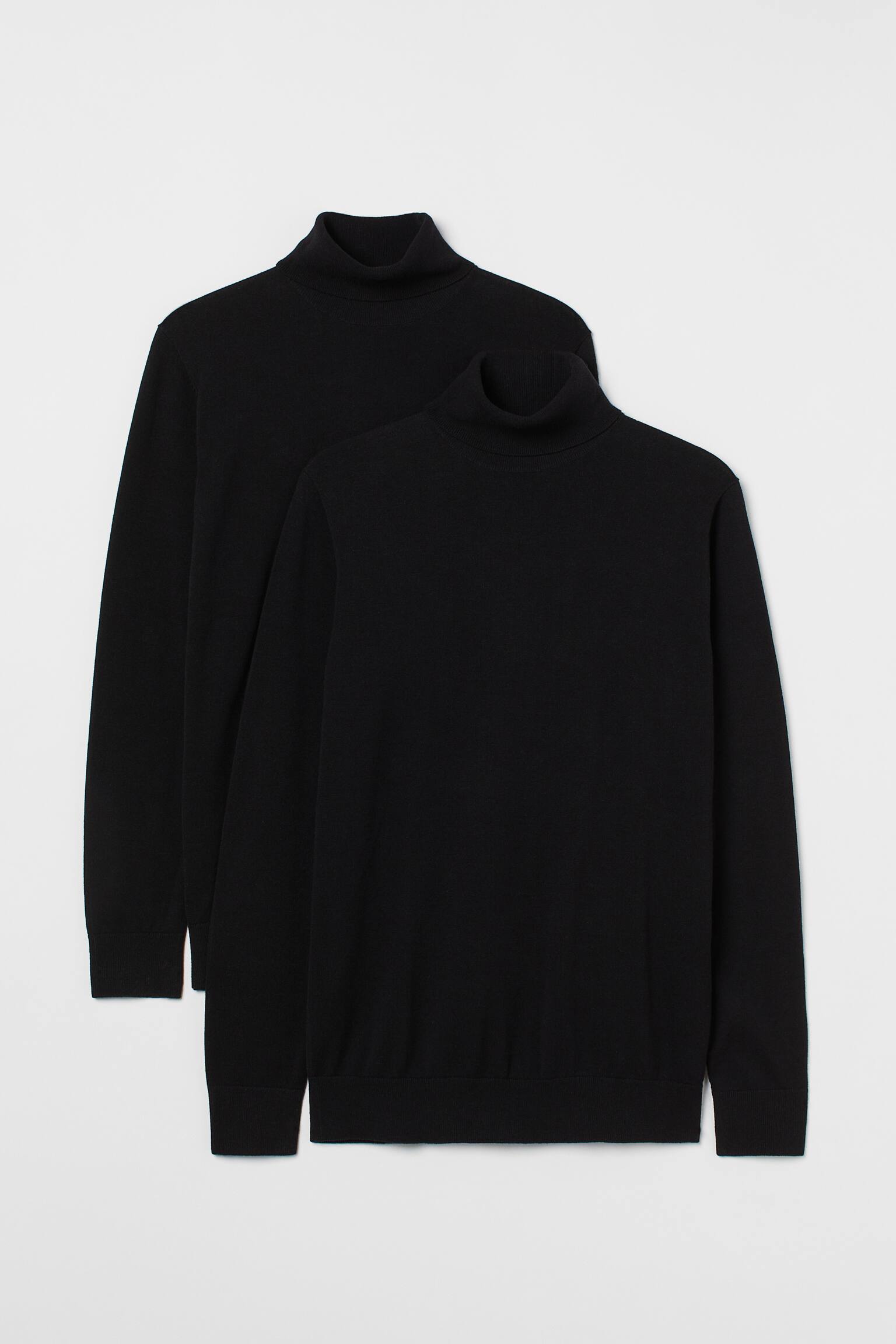 2-pack polo-neck jumpers - Black