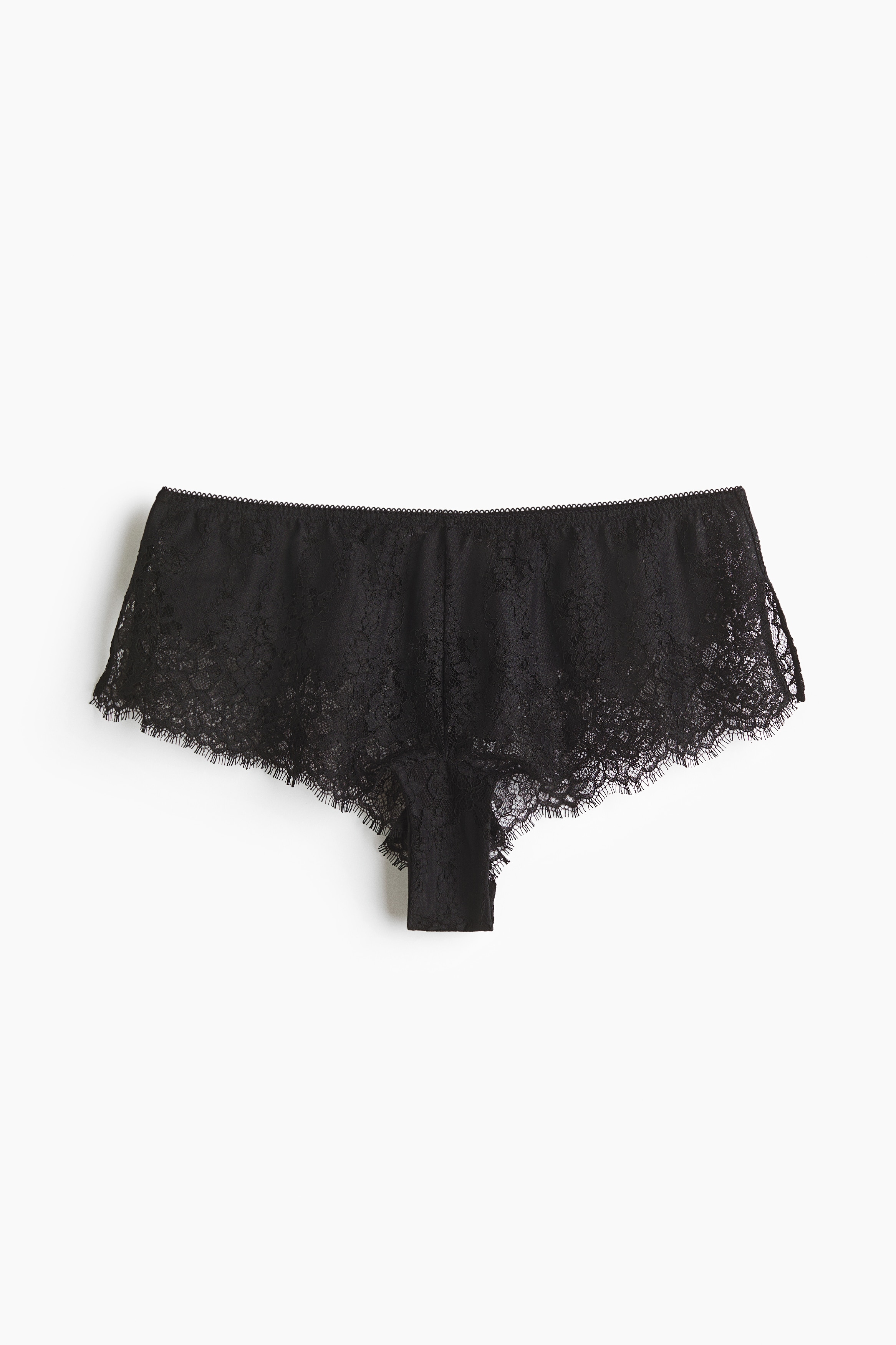 Shortie in pizzo - Nero/Rosa polvere scuro