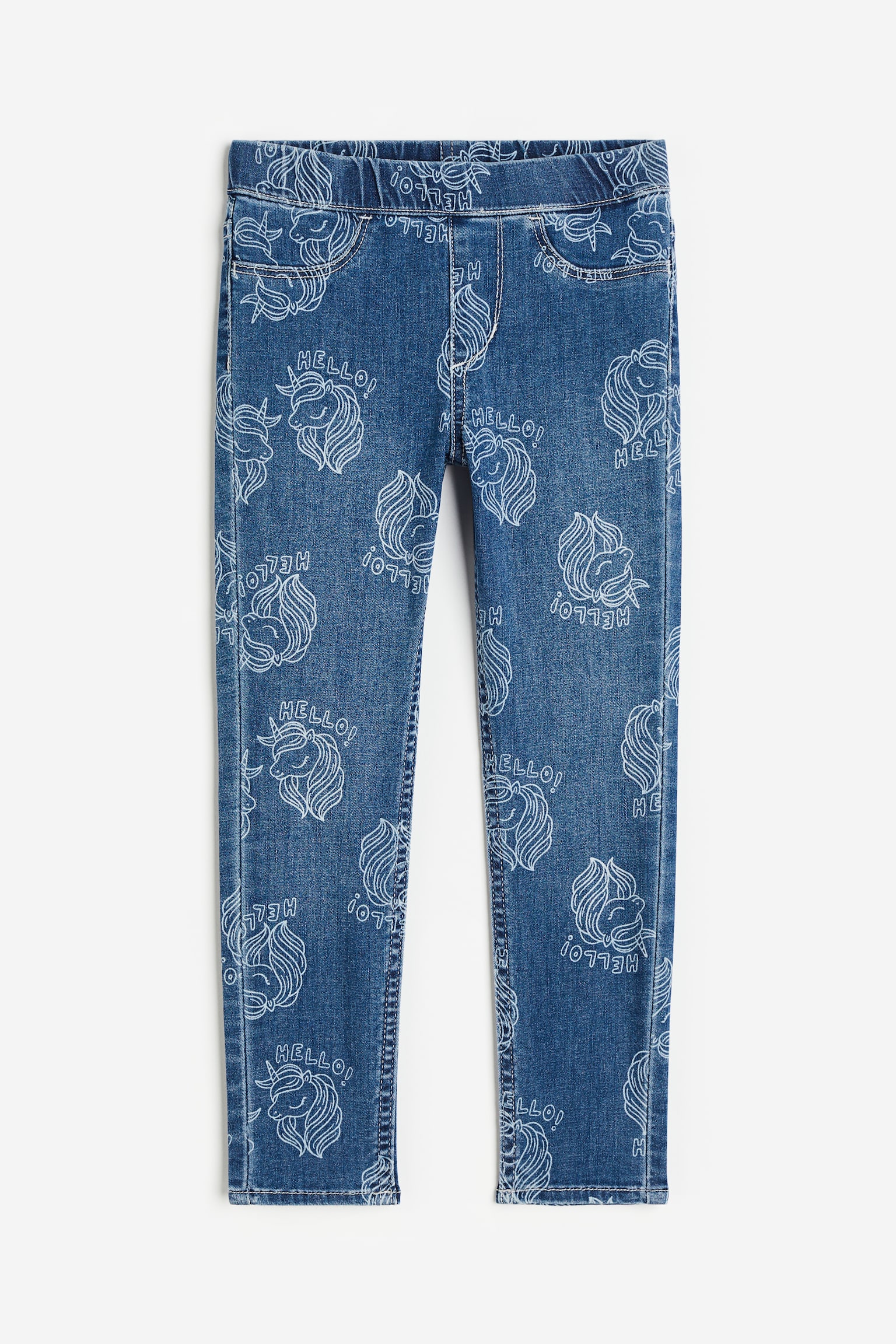 Denim leggings - Denim blue/Unicorns - 1